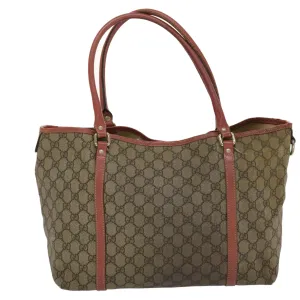 Gucci GG Canvas Tote Bag PVC Leather Beige Pink  49060