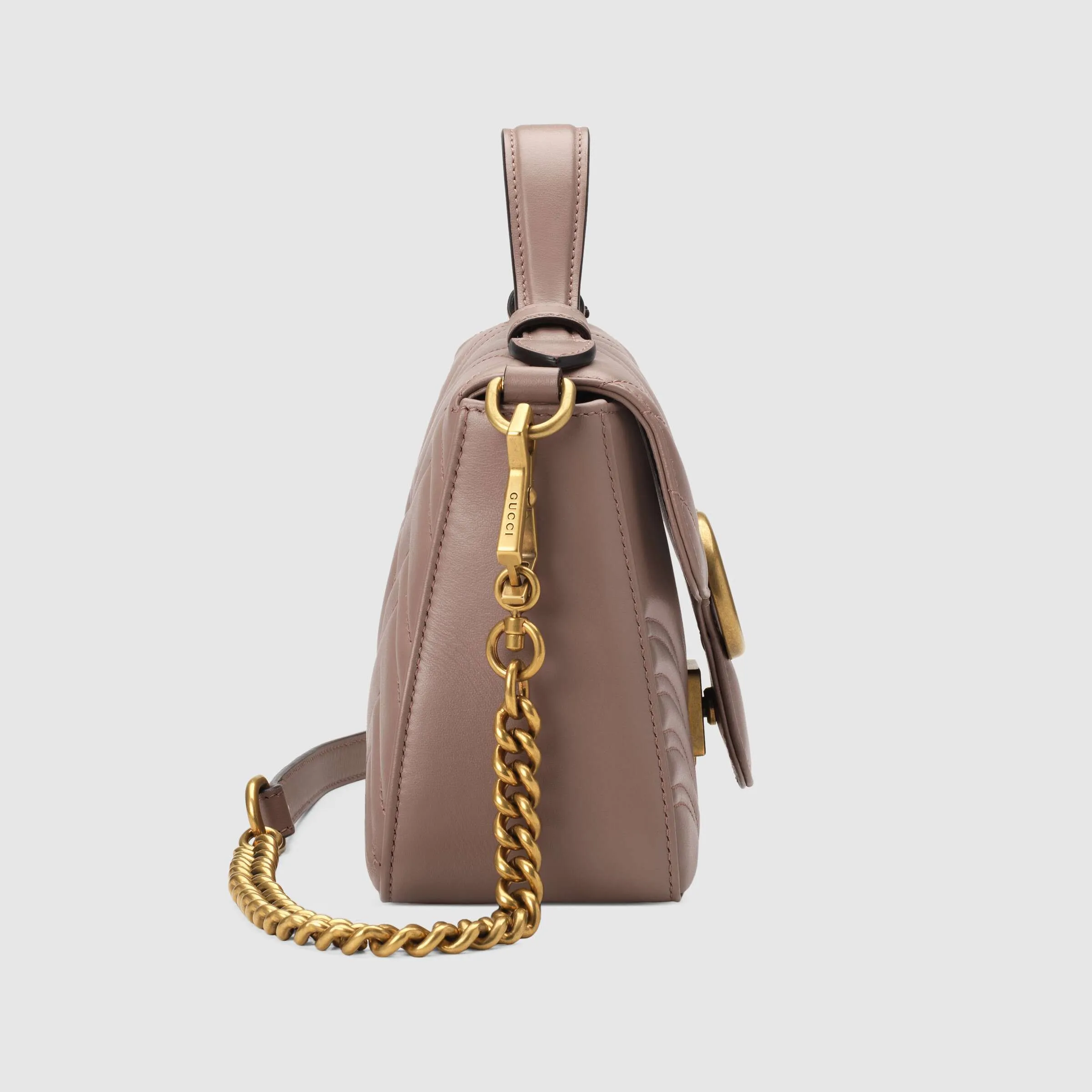Gucci GG Marmont Mini Top Handle Bag Dusty Pink