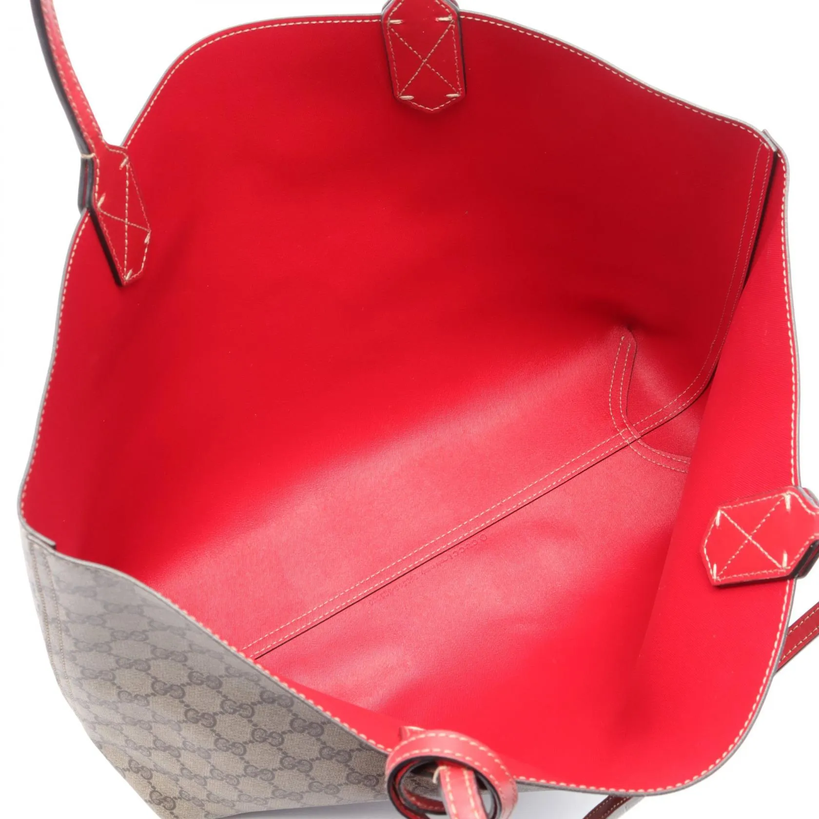 Gucci GG Supreme Tote Bag PVC Canvas Leather