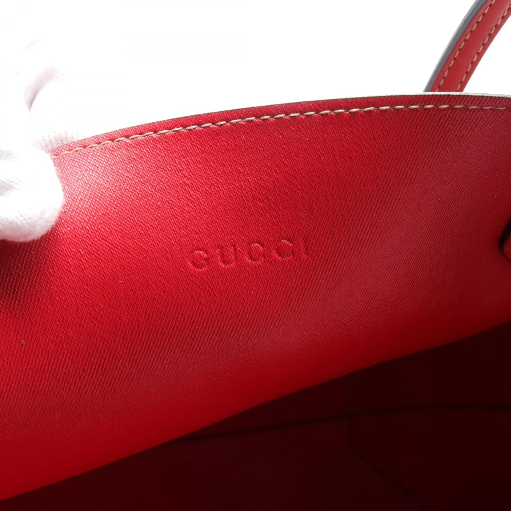 Gucci GG Supreme Tote Bag PVC Canvas Leather
