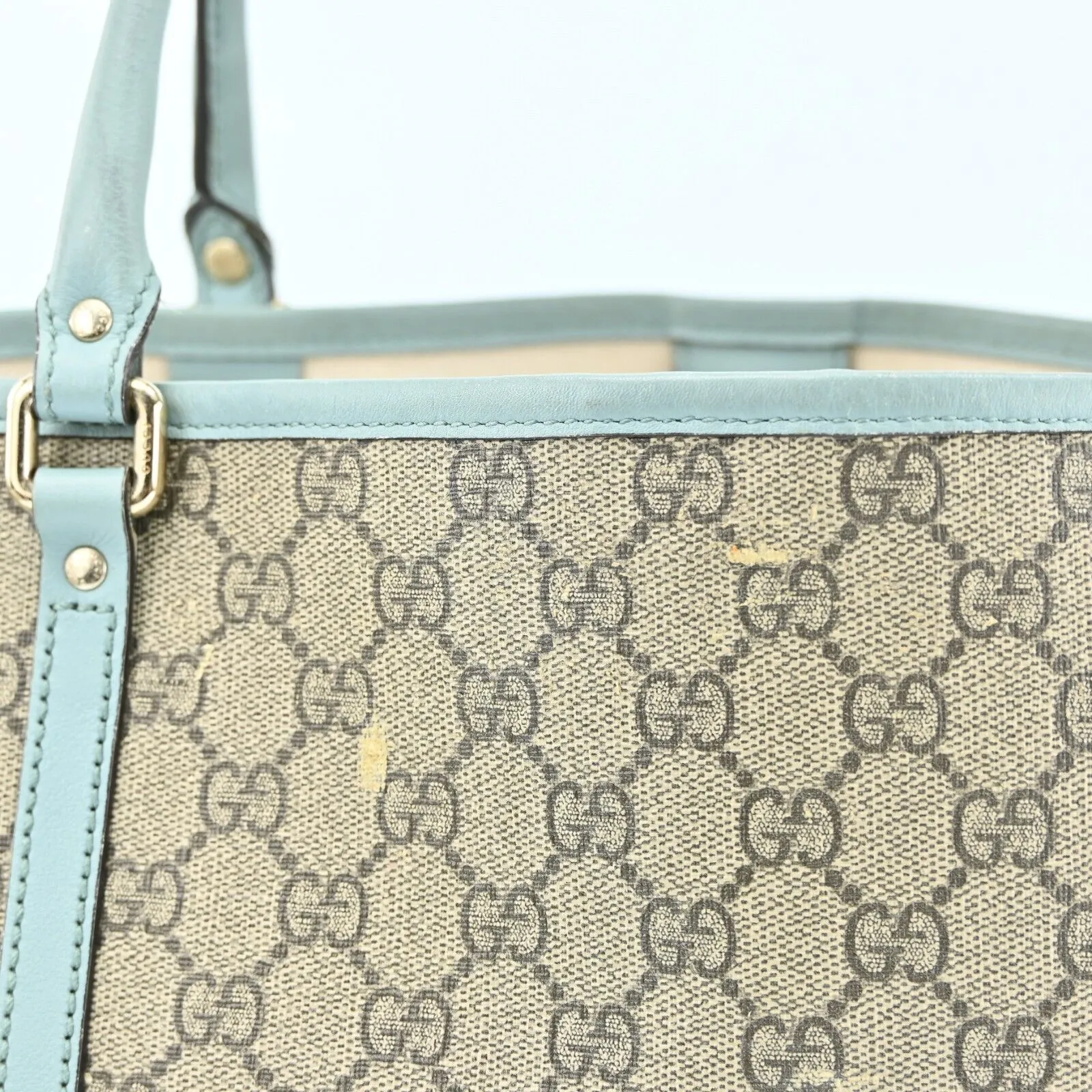 Gucci Gg Supreme Tote Bag Pvc Leather