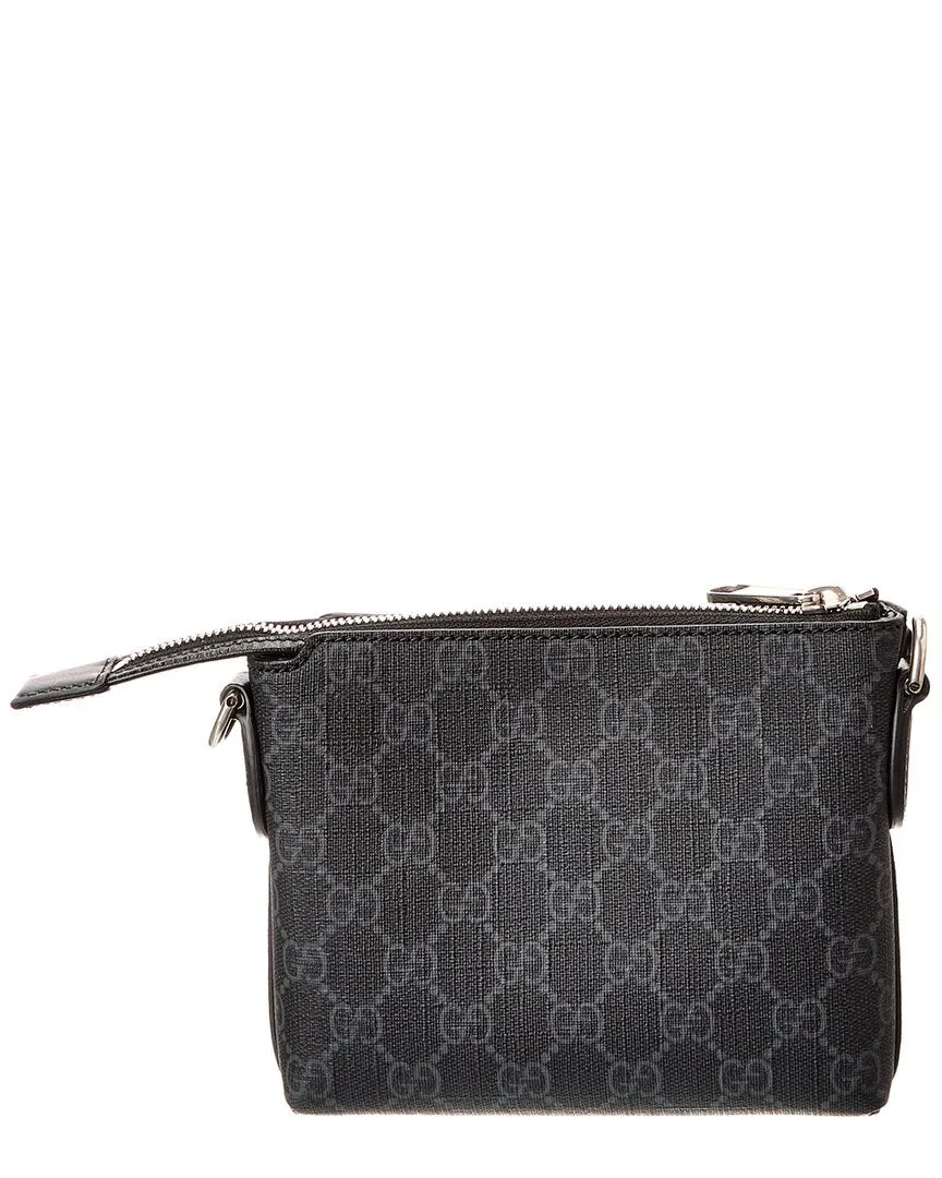 Gucci Interlocking G GG Supreme Canvas & Leather Shoulder Bag