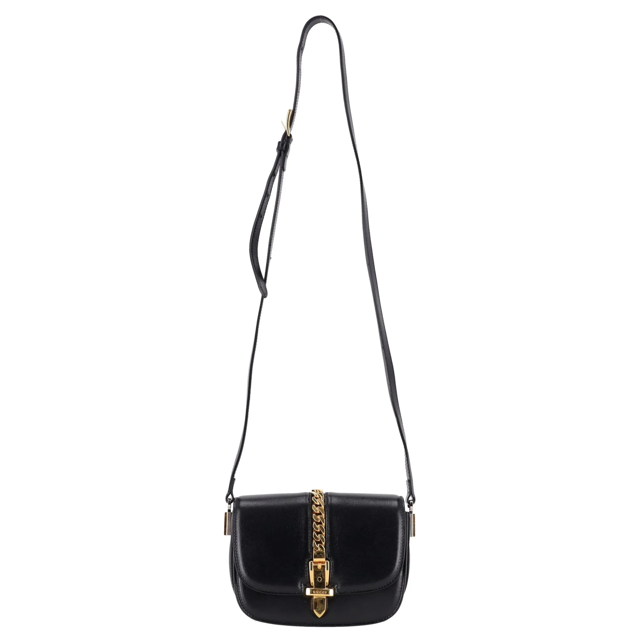 Gucci Leather Sylvie 1969 Mini Flap Messenger Bag