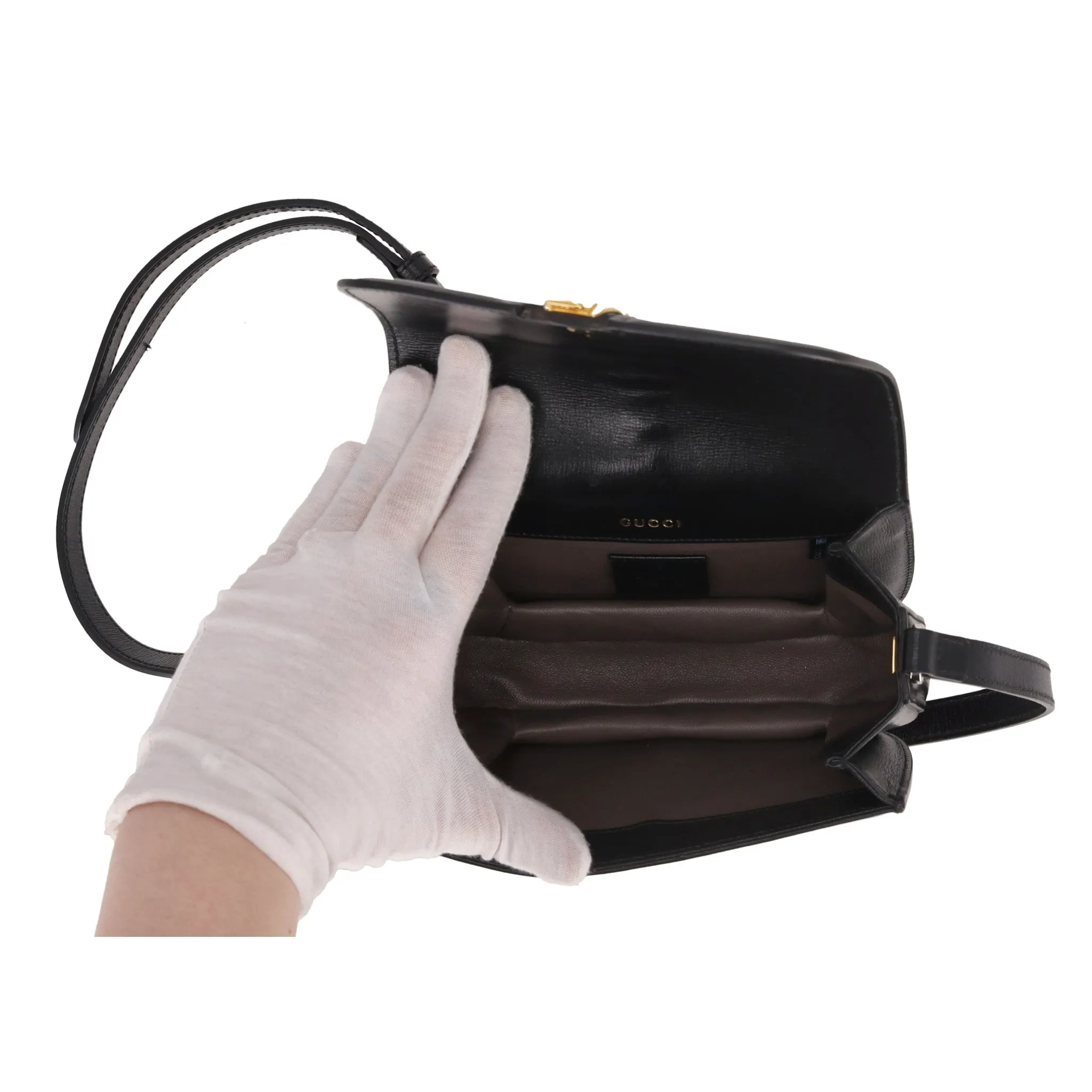 Gucci Leather Sylvie 1969 Mini Flap Messenger Bag