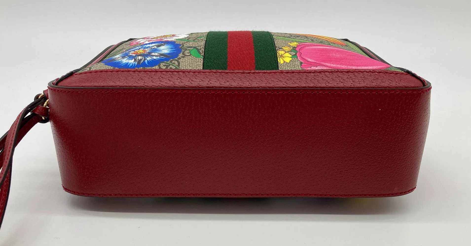 Gucci Ophidia GG Supreme Flora Small Zip Around Camera Bag-NEW