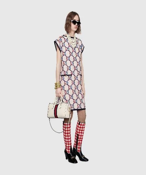Gucci Ophidia Medium Top Handle Bag White