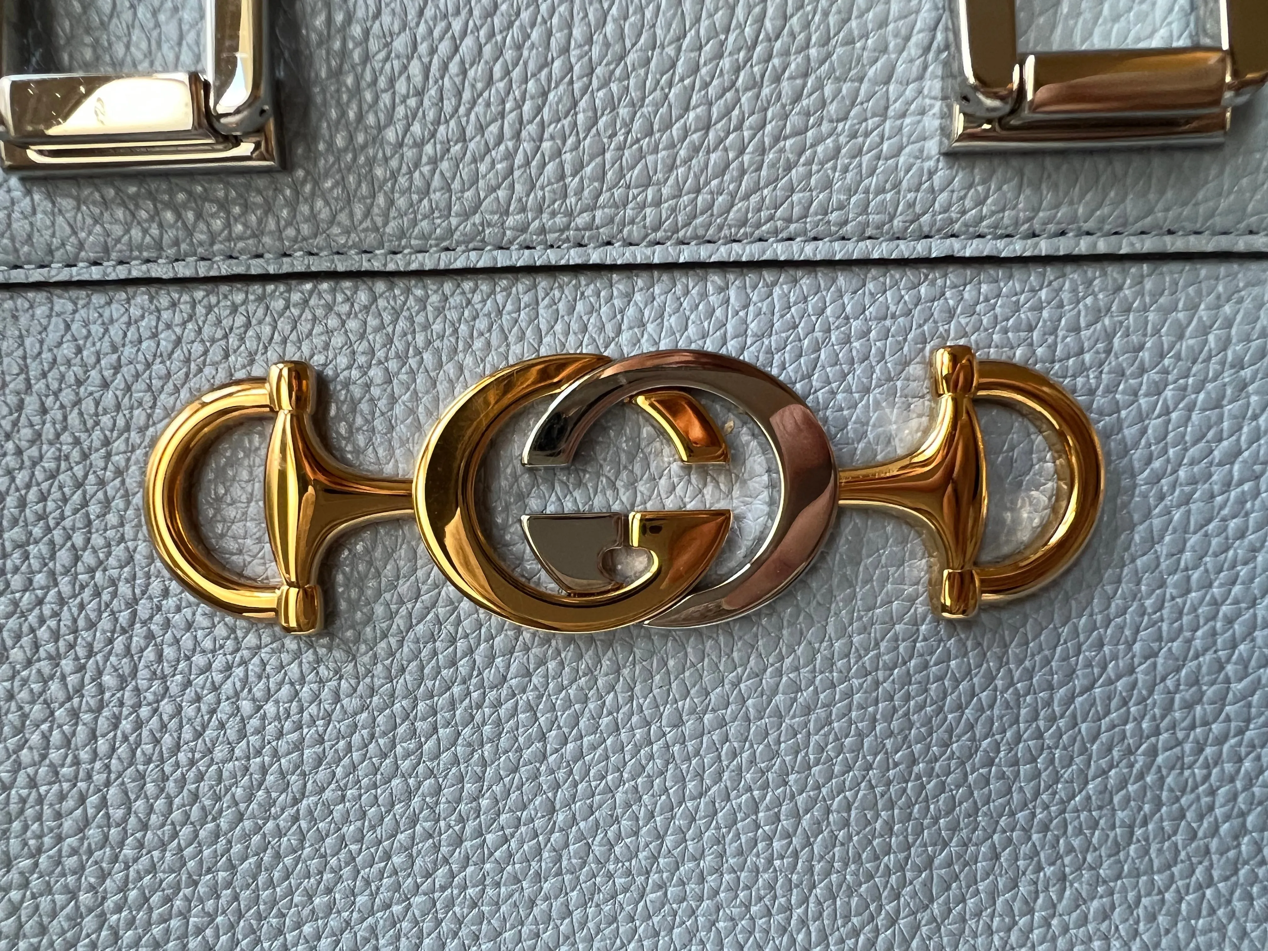 Gucci Pale Blue Medium Zumi Tote (2210)