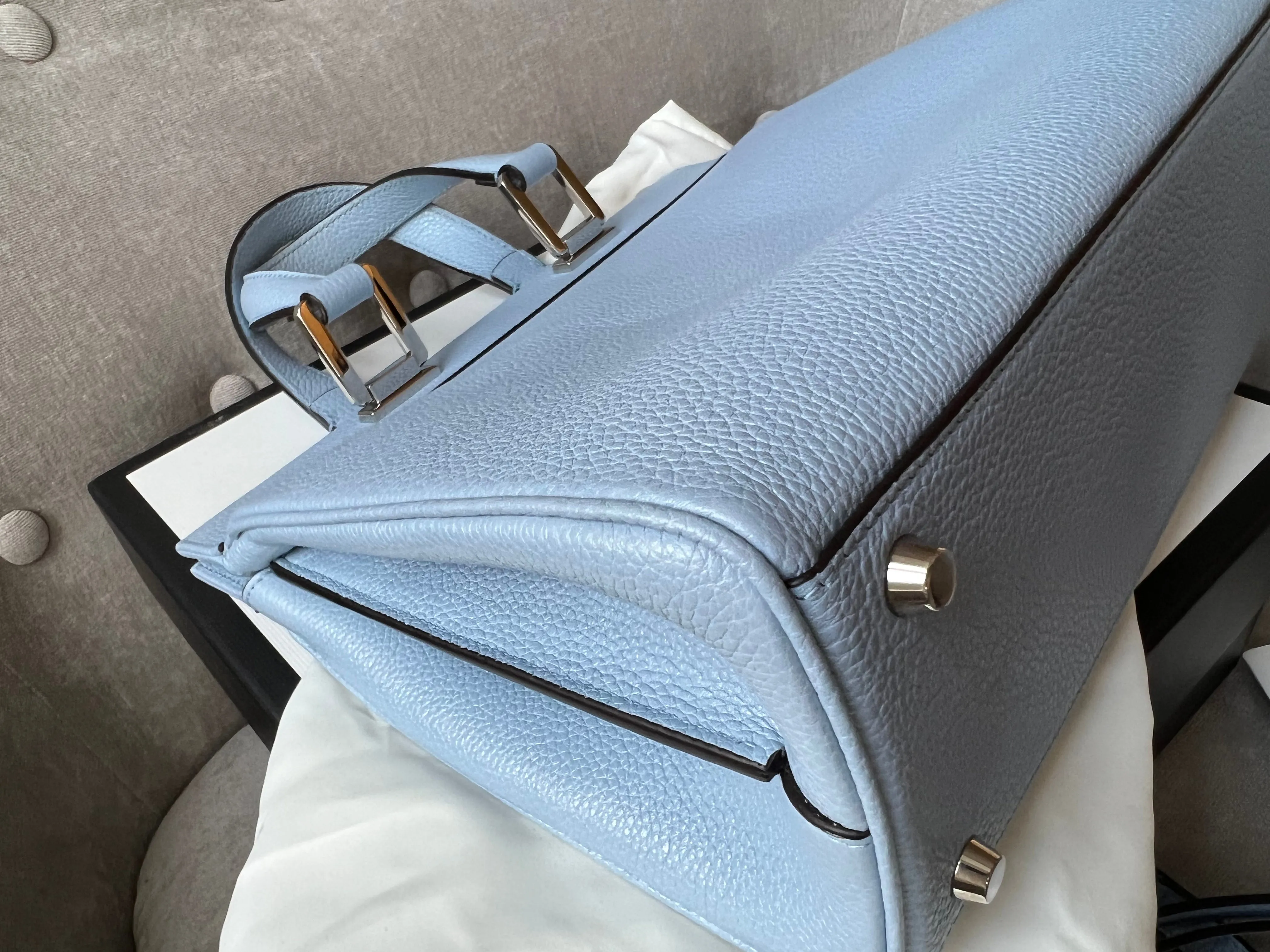 Gucci Pale Blue Medium Zumi Tote (2210)