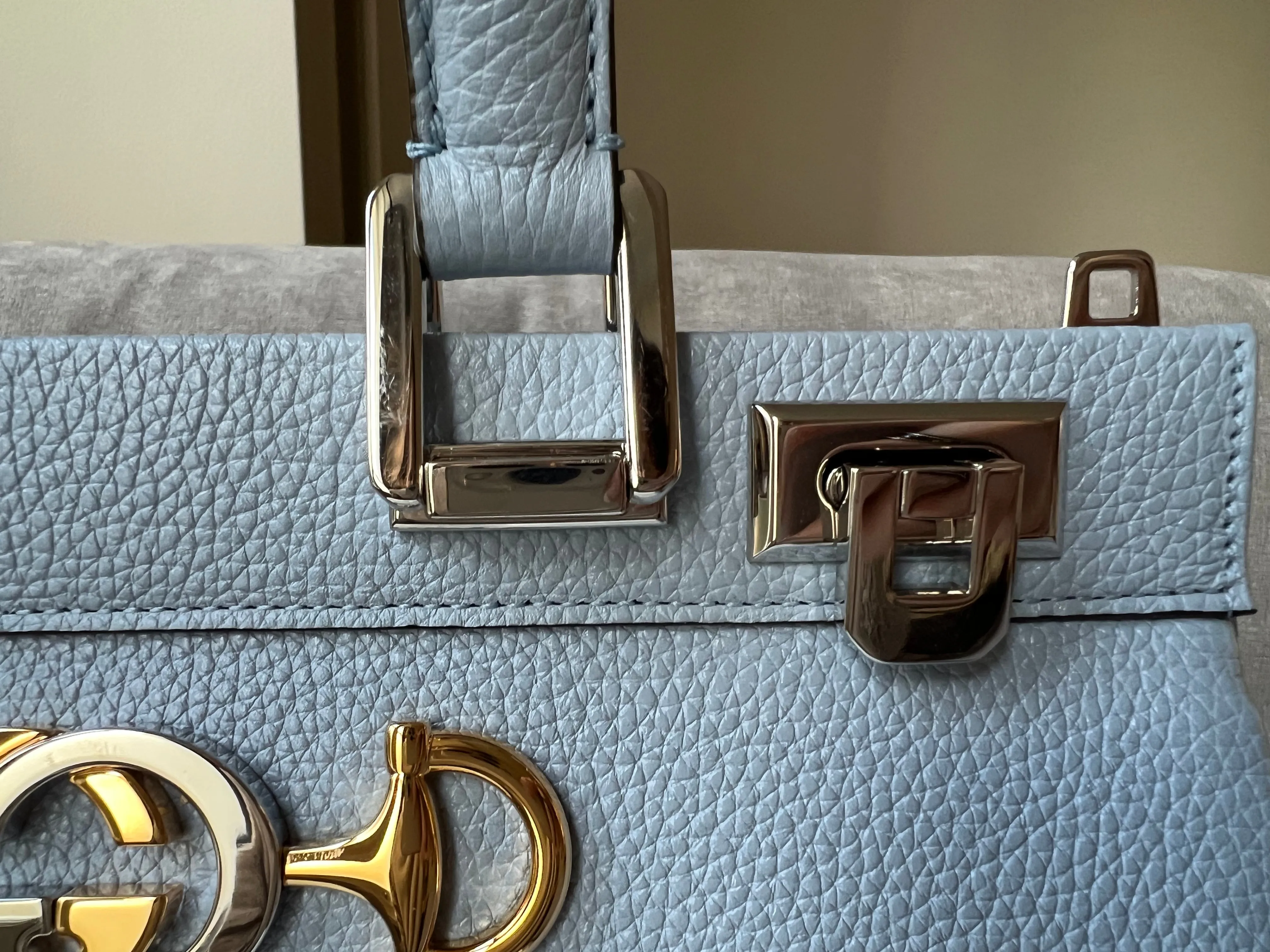 Gucci Pale Blue Medium Zumi Tote (2210)