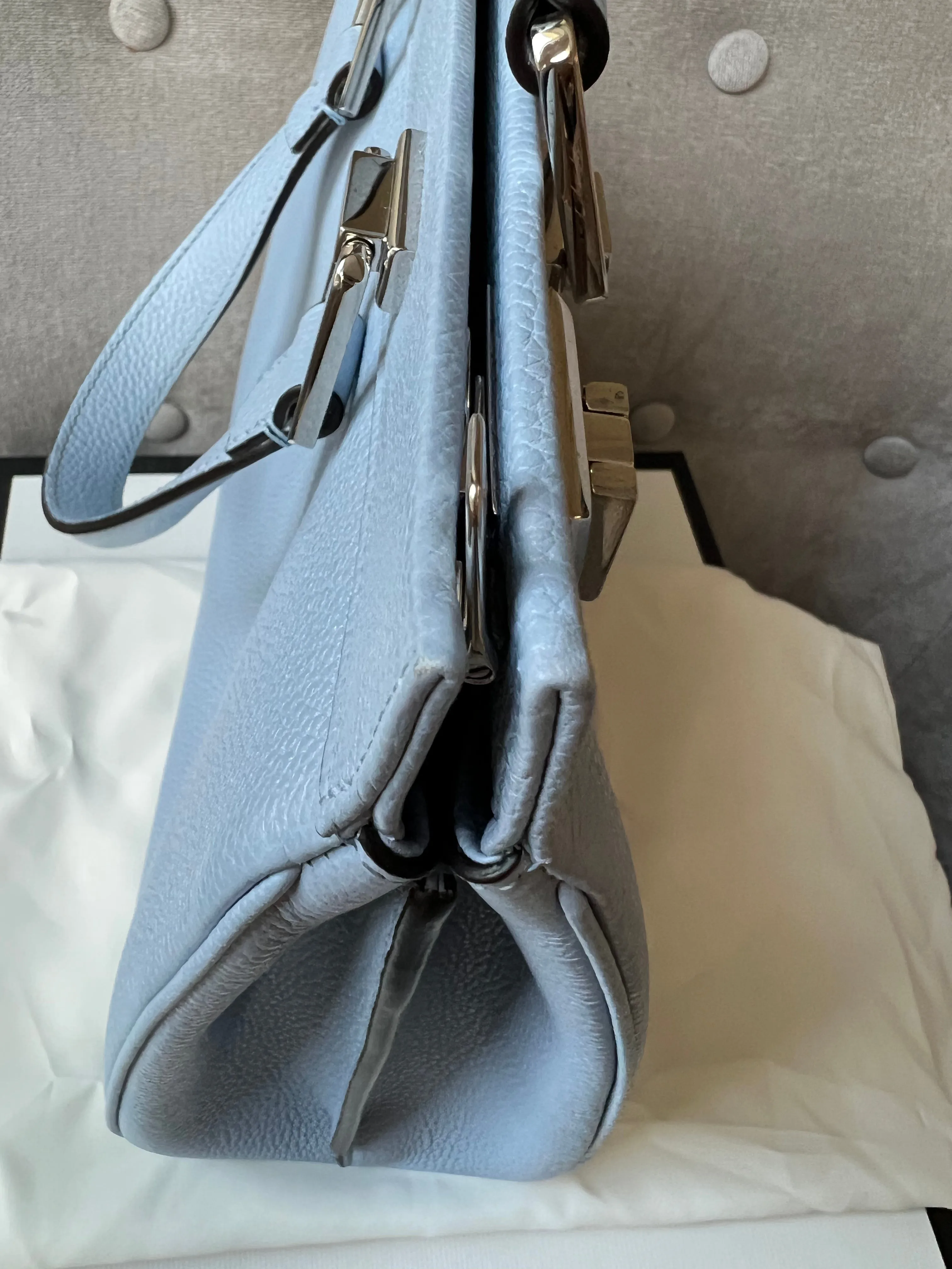 Gucci Pale Blue Medium Zumi Tote (2210)