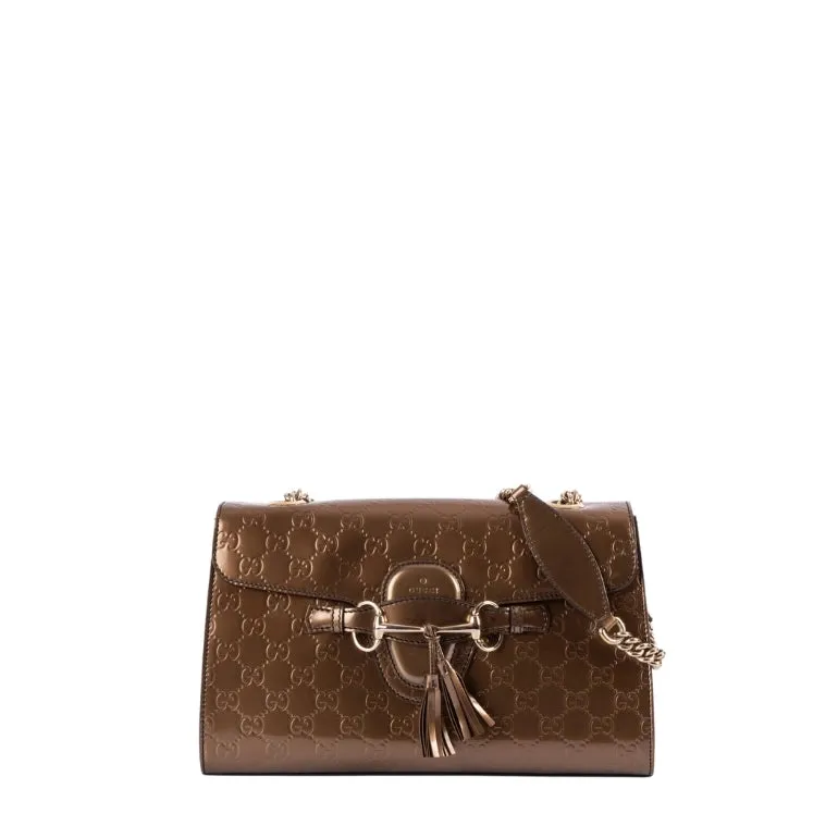Gucci Shine Guccissima Medium Emily Chain Shoulder Bag