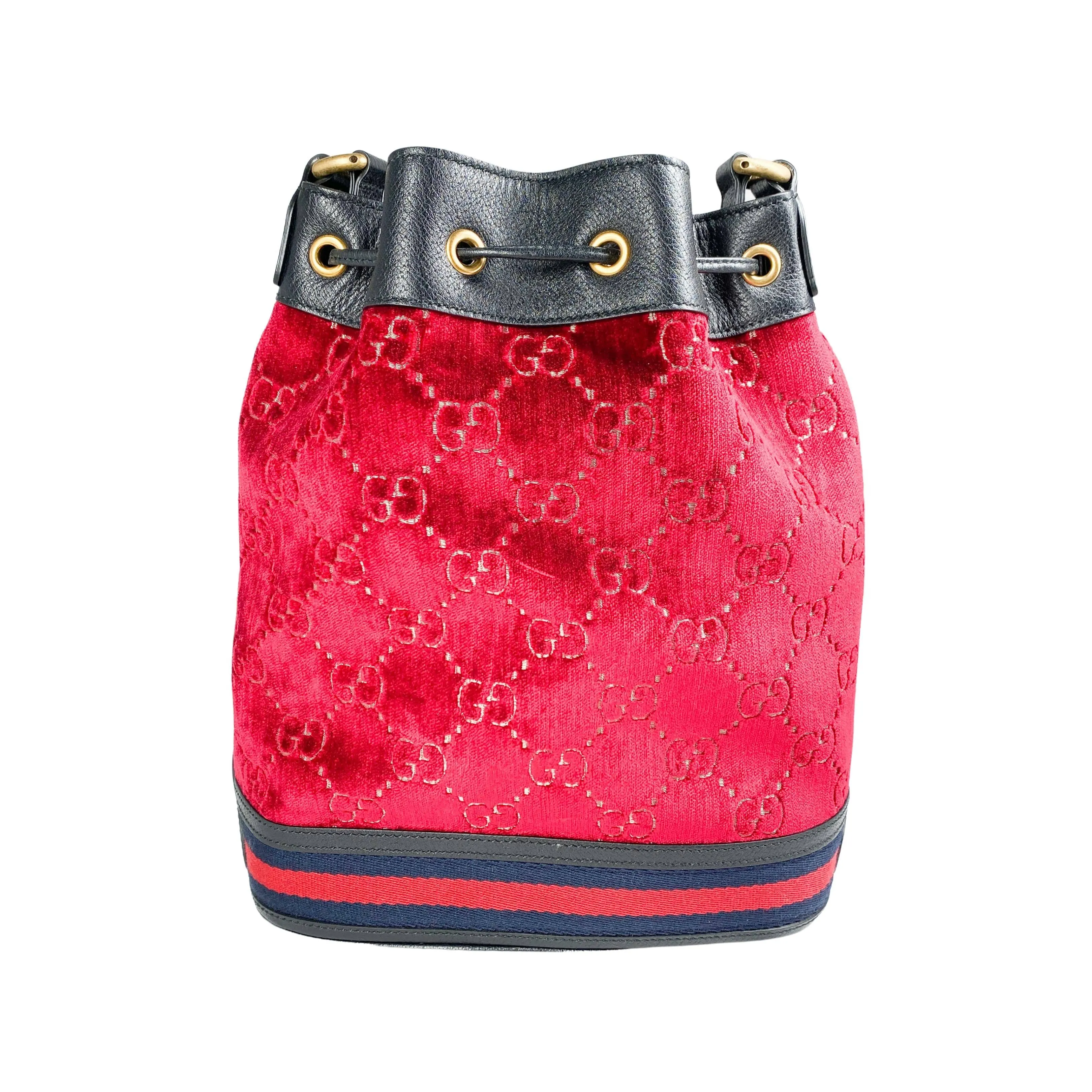 Gucci Velvet Bucket Bag