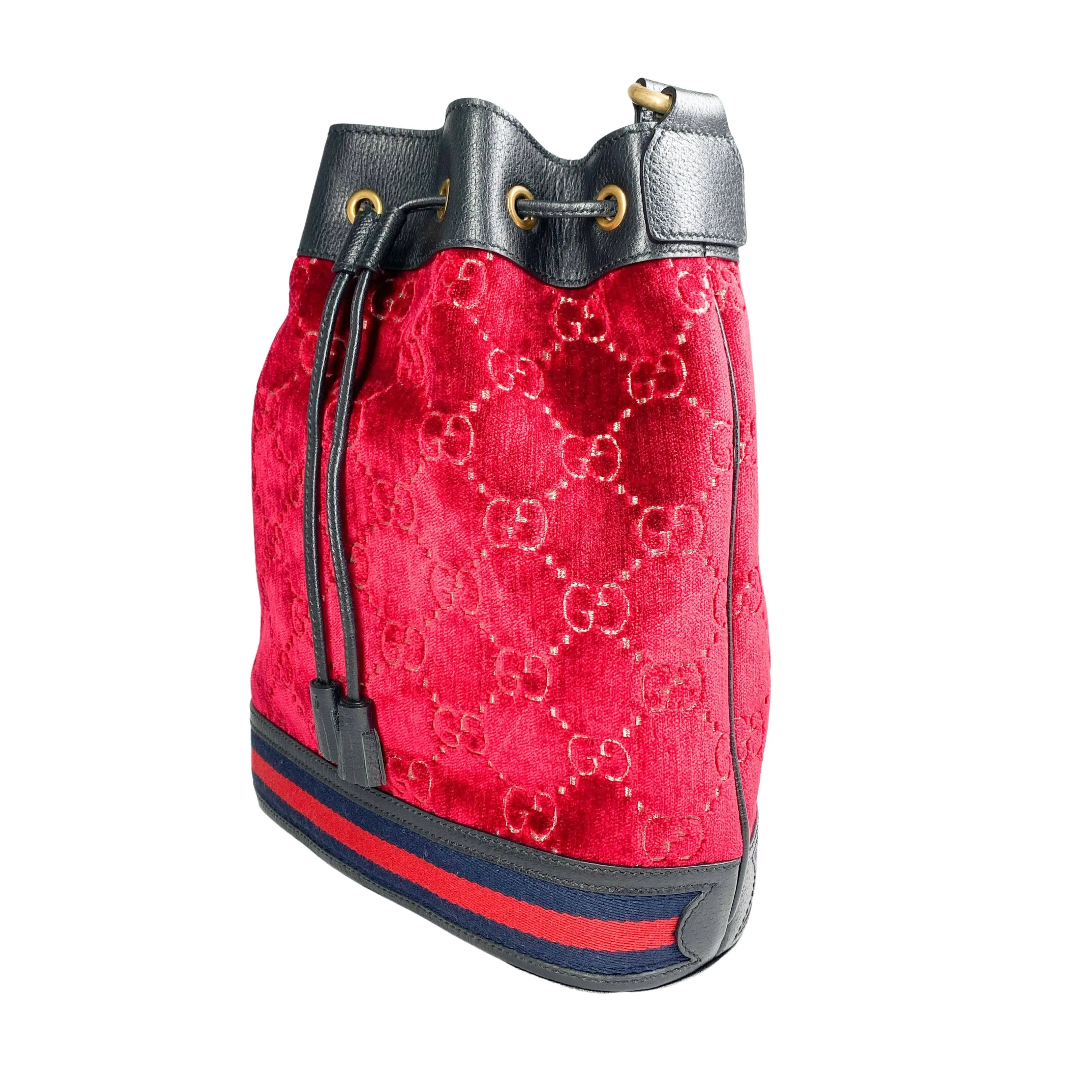 Gucci Velvet Bucket Bag