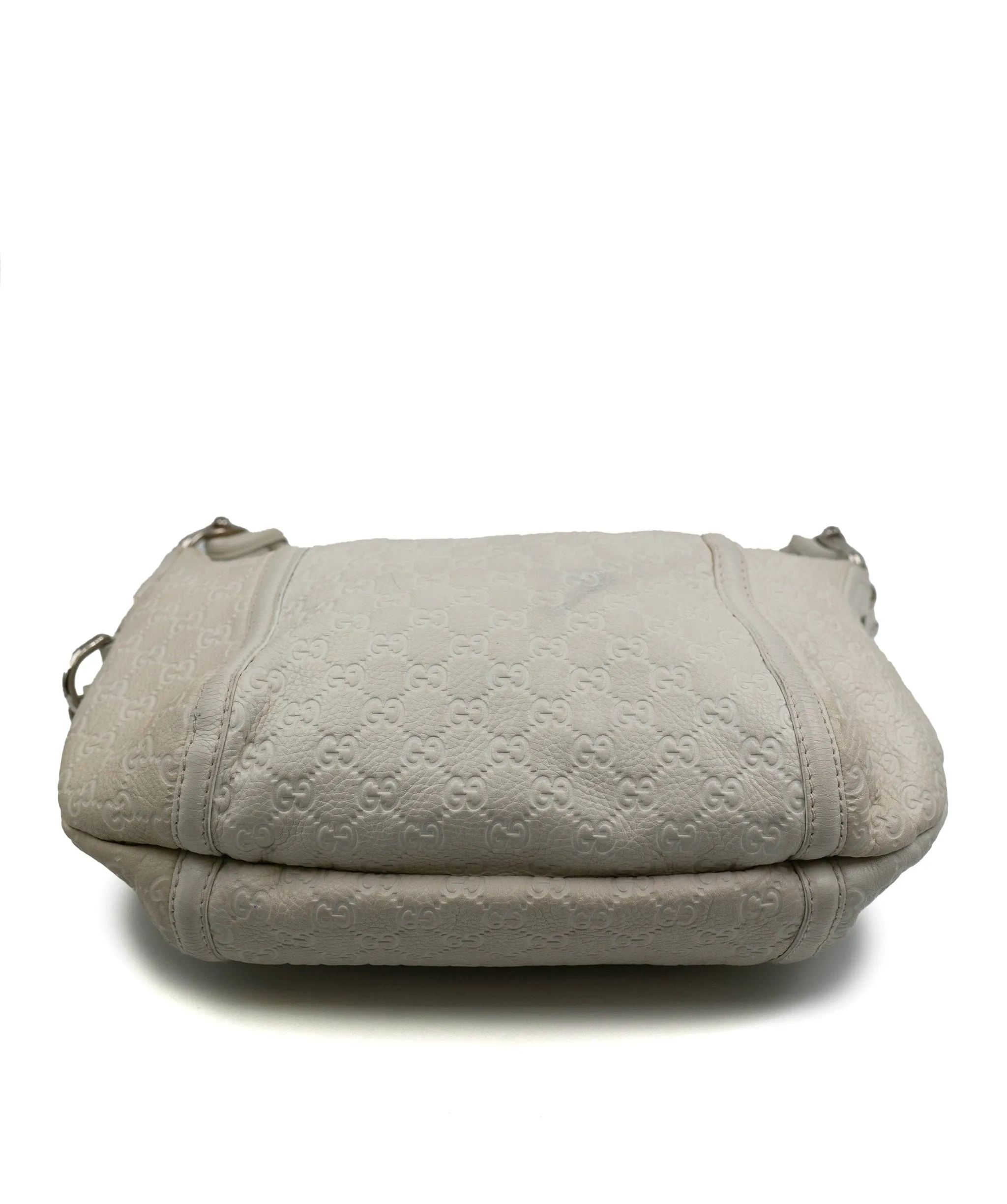 Gucci White Leather Supreme GG logo Hobo bag - AWC1512
