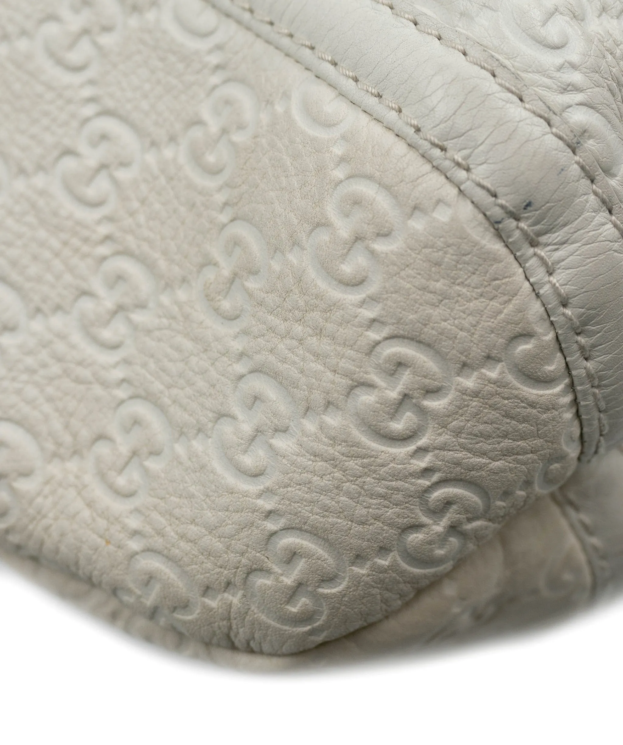 Gucci White Leather Supreme GG logo Hobo bag - AWC1512
