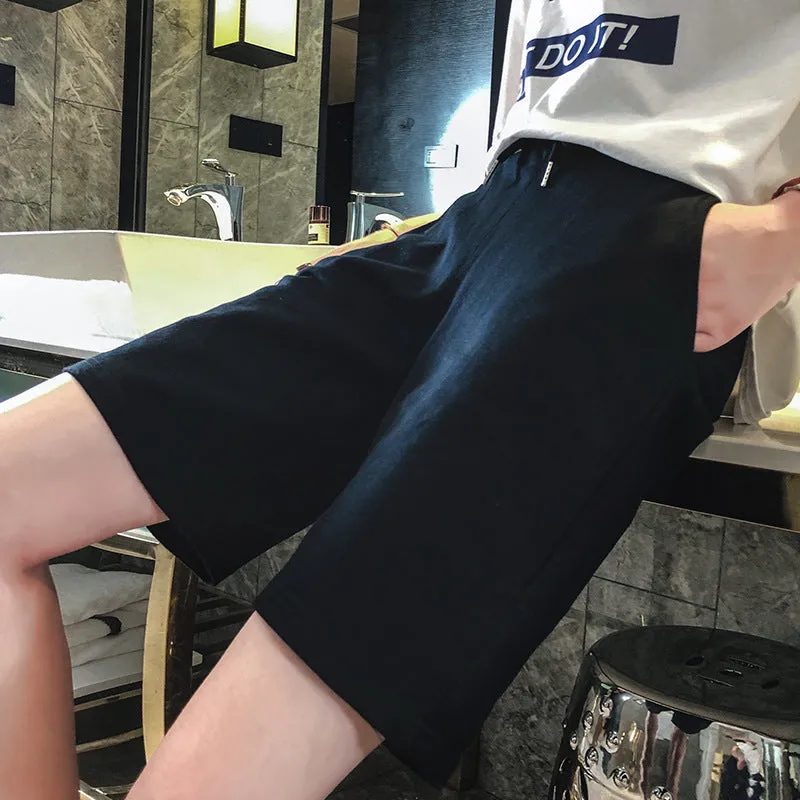 Gym Shorts Women Korean Loose Harajuku BF Student Pants Solid Colored Jogging Wide Leg Casual Bermuda Shorts