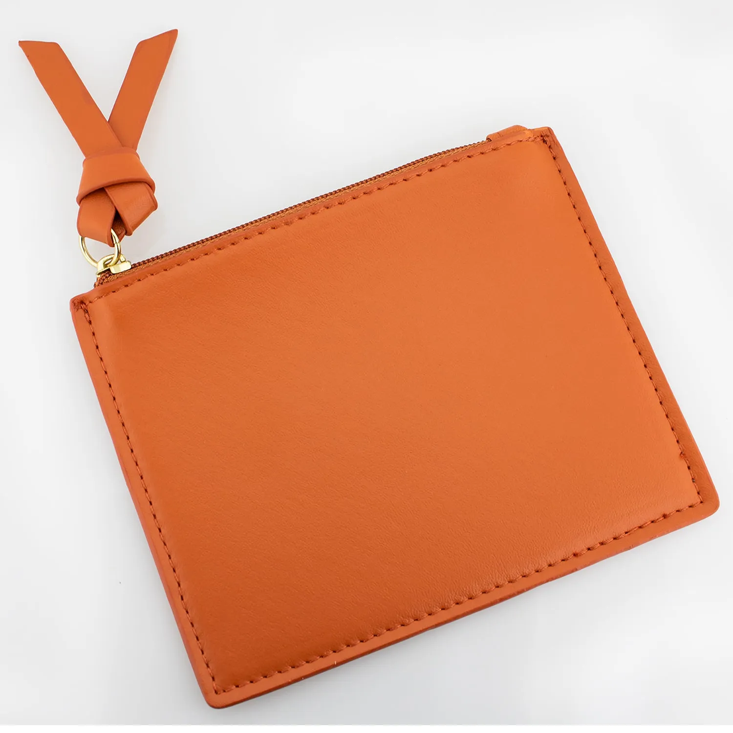 Half Moon Crossbody - Burnt Orange and Clear