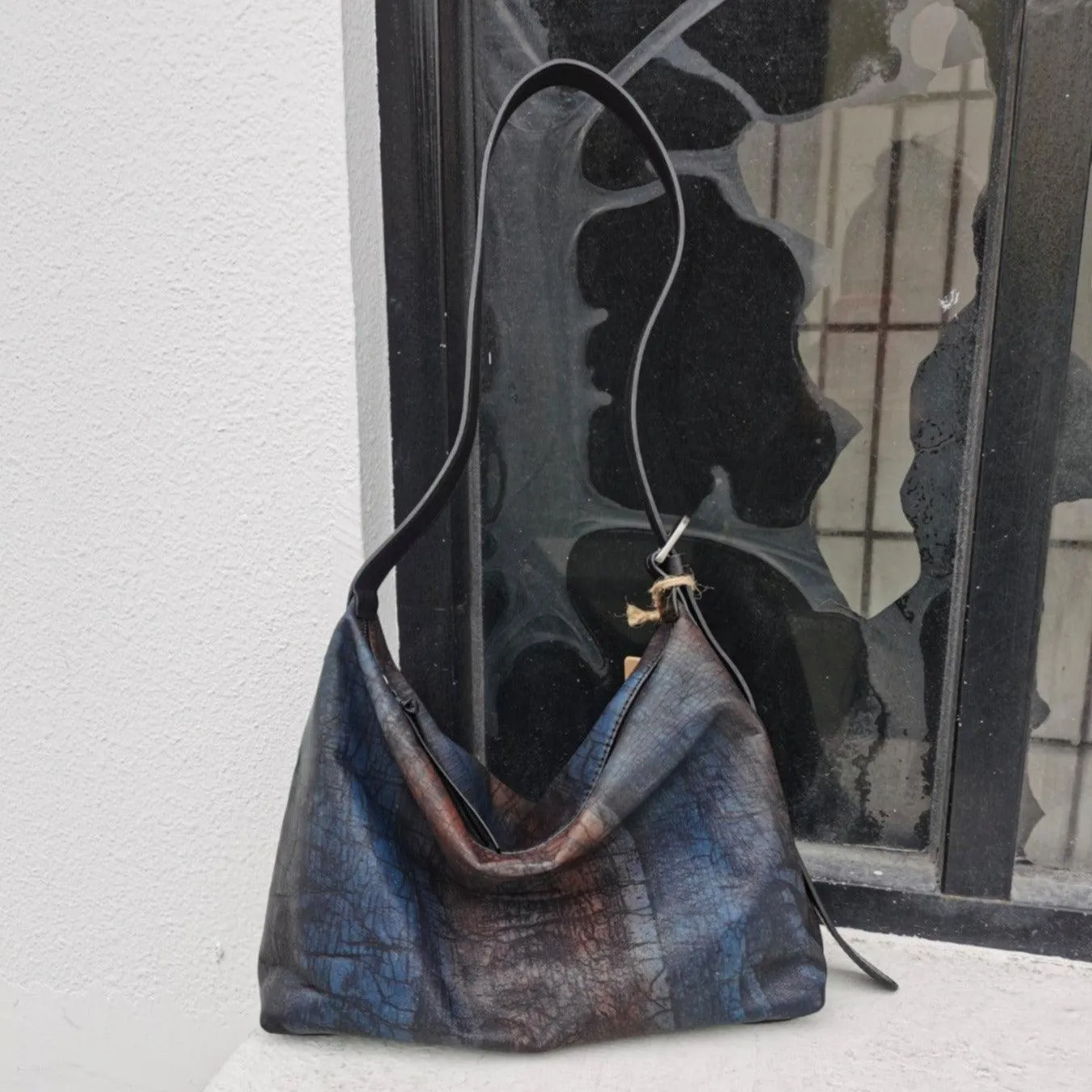 Handcrafted Luxurious Italian Full Grain Leather Hobo Bag Trio Vibrant