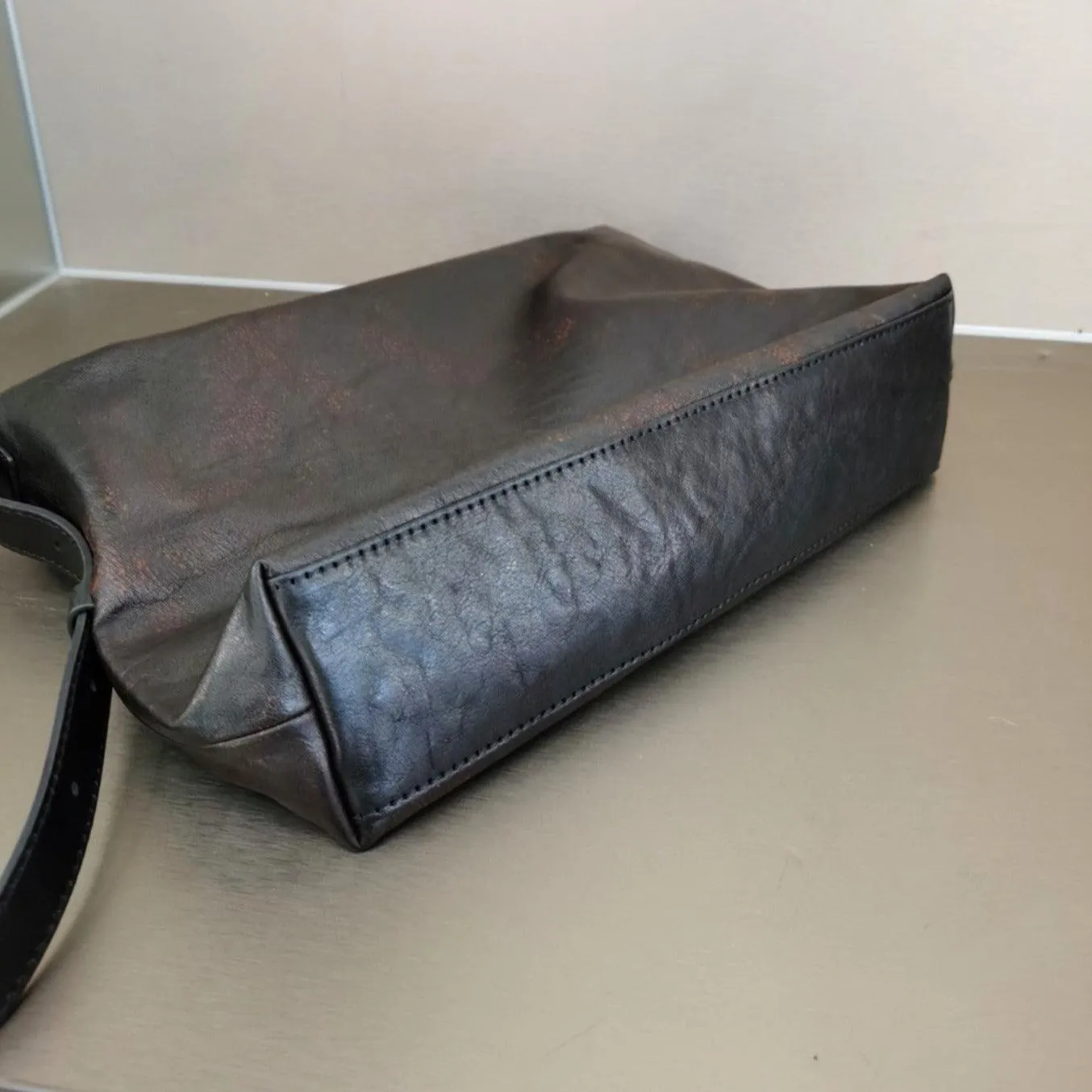 Handcrafted Luxurious Italian Full Grain Leather Hobo Bag Trio Vibrant