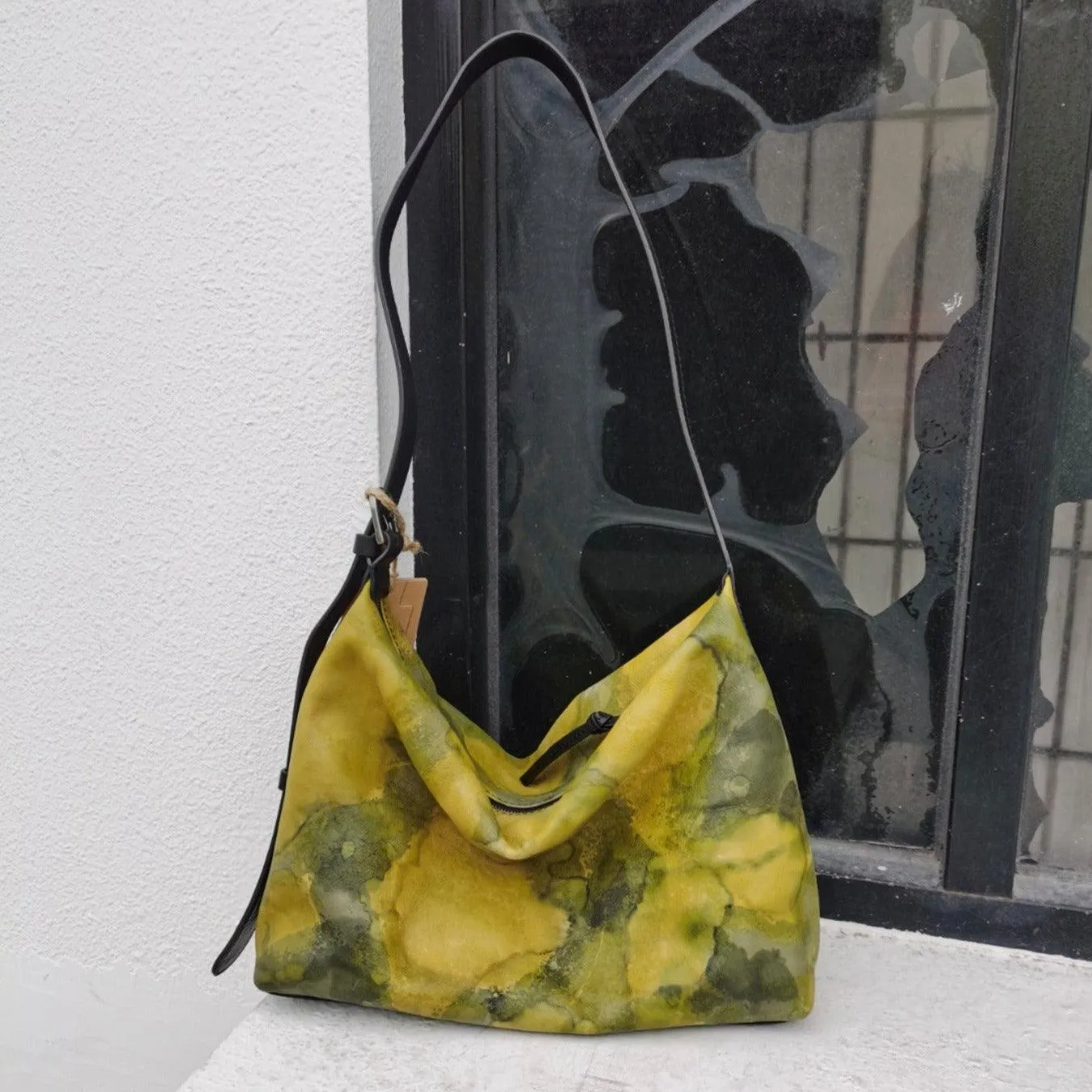 Handcrafted Luxurious Italian Full Grain Leather Hobo Bag Trio Vibrant
