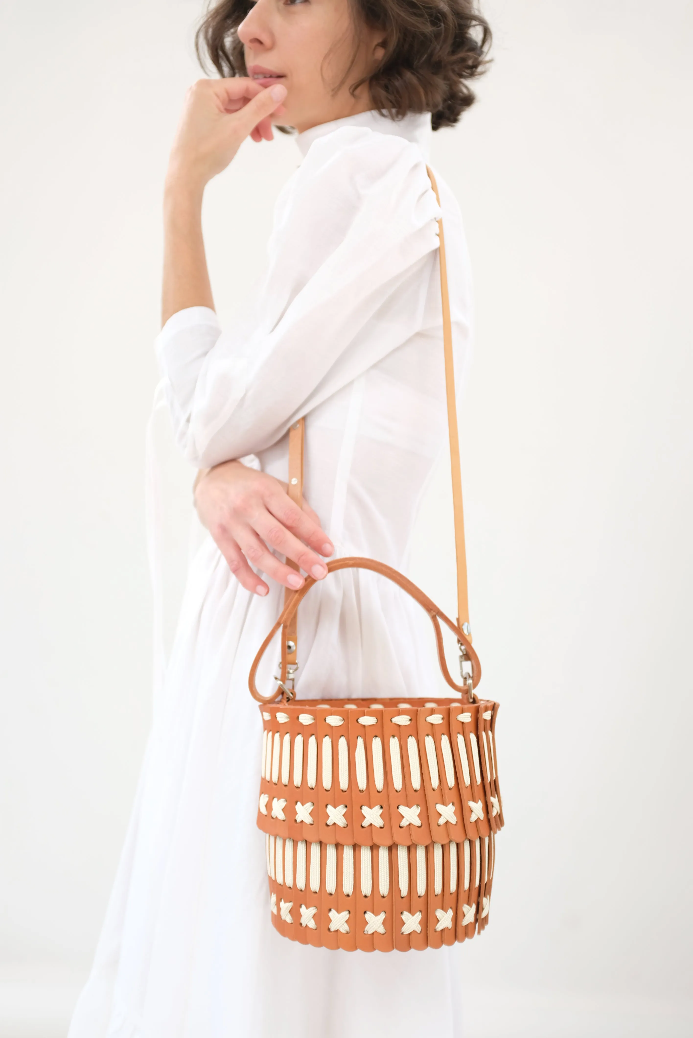 Hatori Basket Tan and Cream