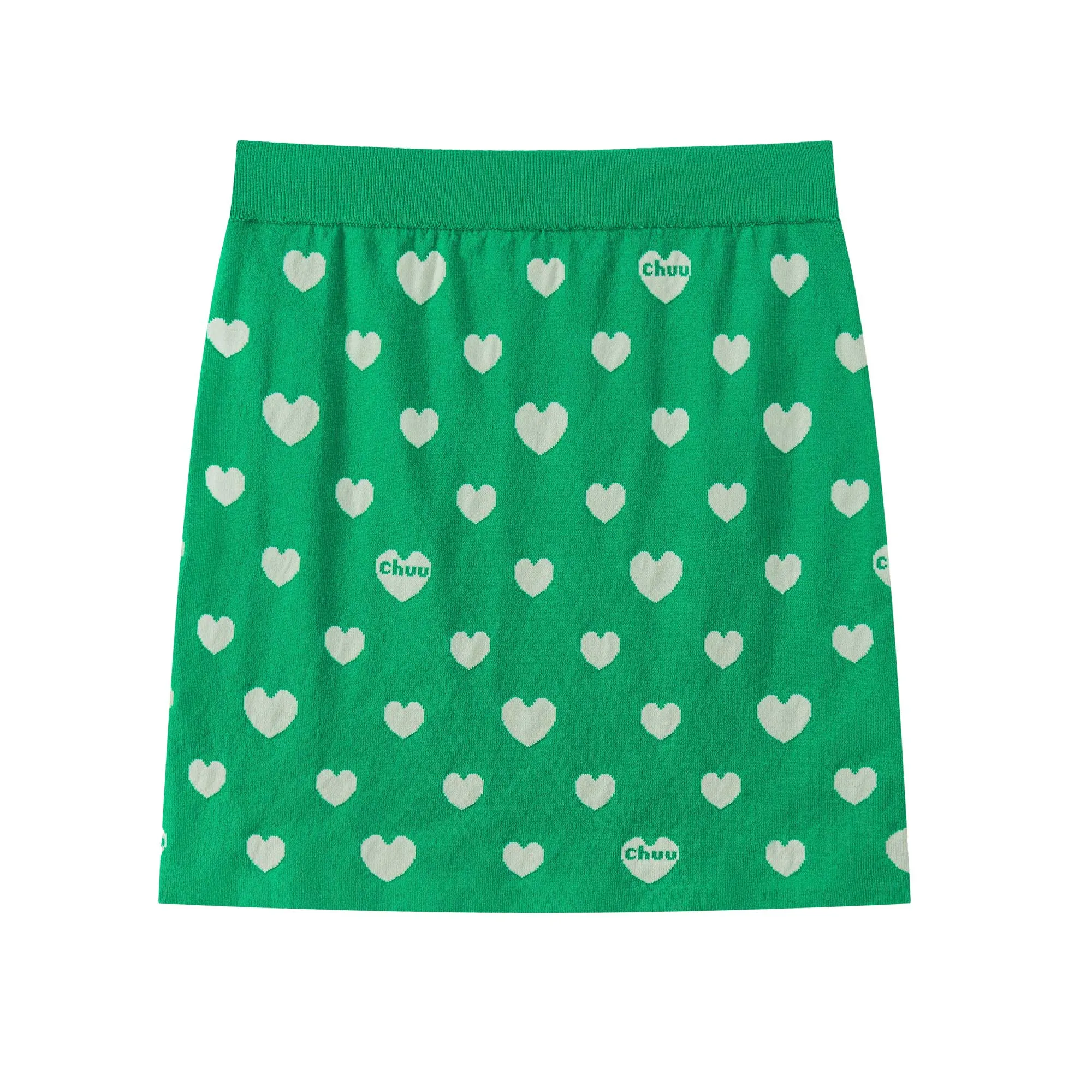 Heart Knit Mini Skirt