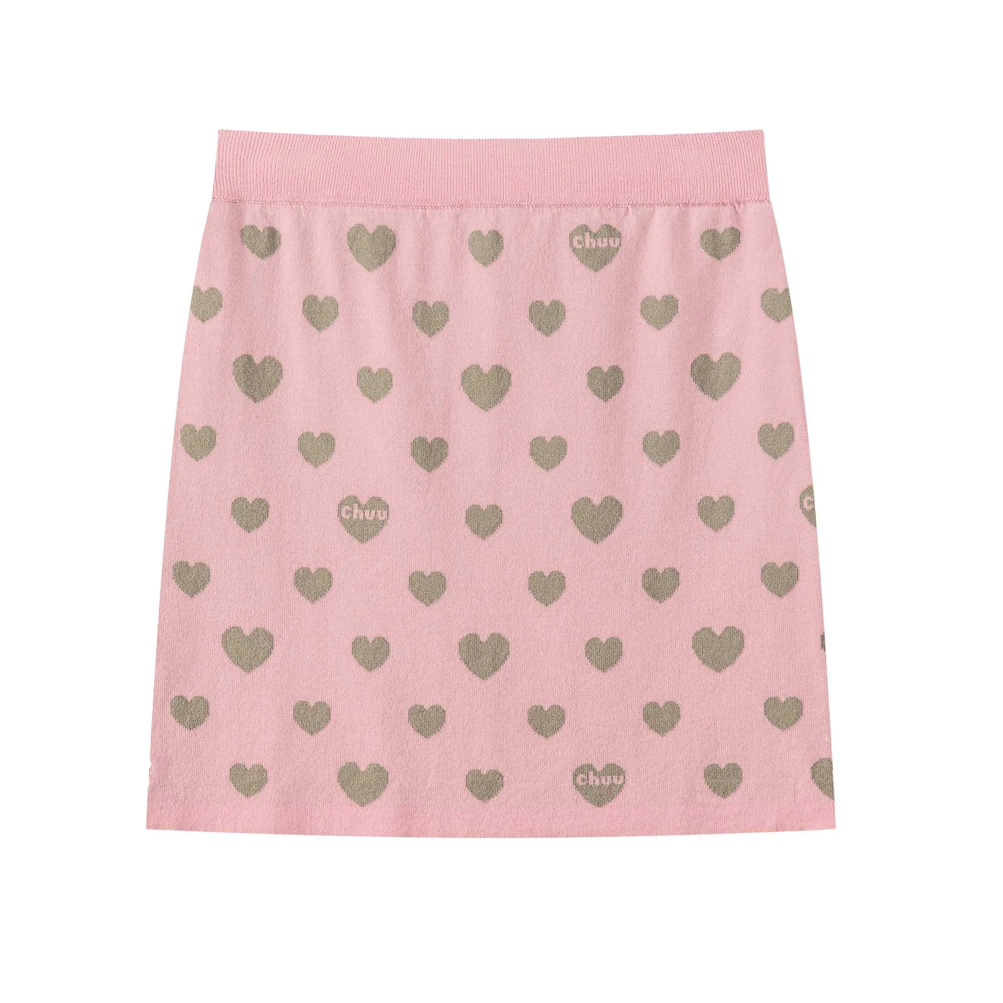 Heart Knit Mini Skirt