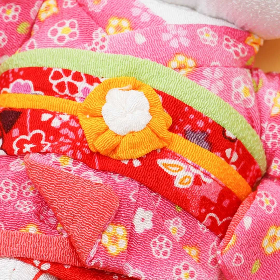 Hello Kitty Chirimen Japanese Doll Plushie - Medium