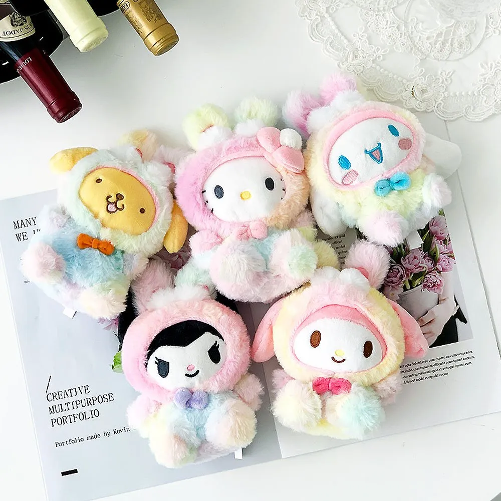Hello Kitty  Rainbow Clip-On Plush
