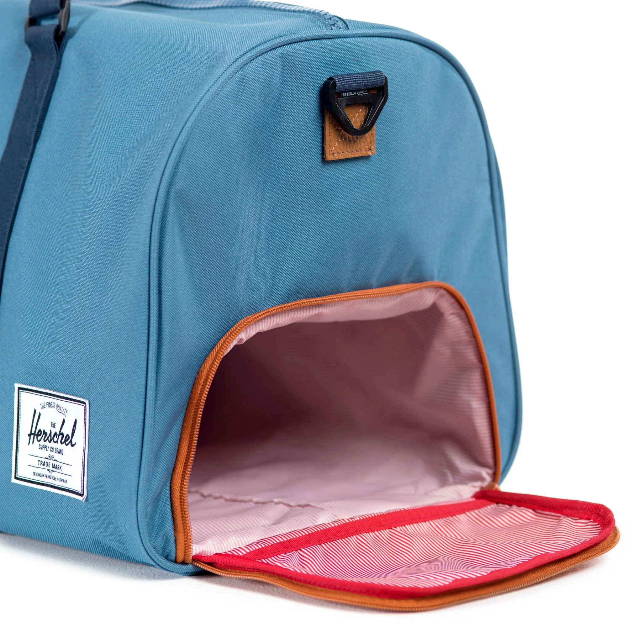 Herschel Supply Novel Duffel Bag - Cadet Blue, Carrot & Navy