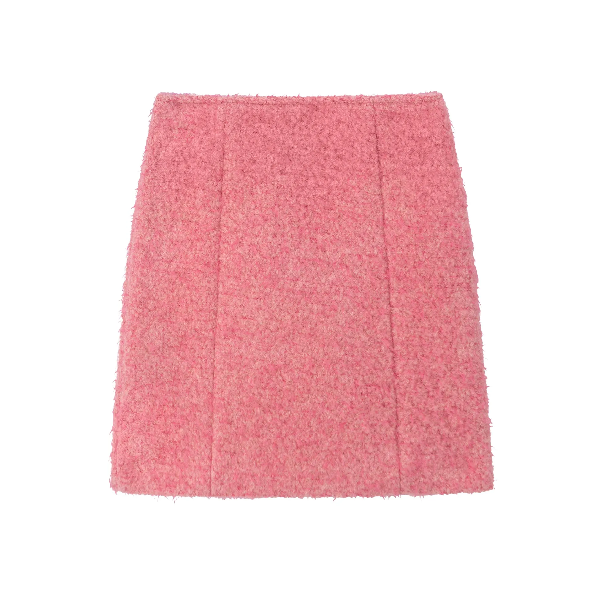 High-Waist Tweed Mini Skirt