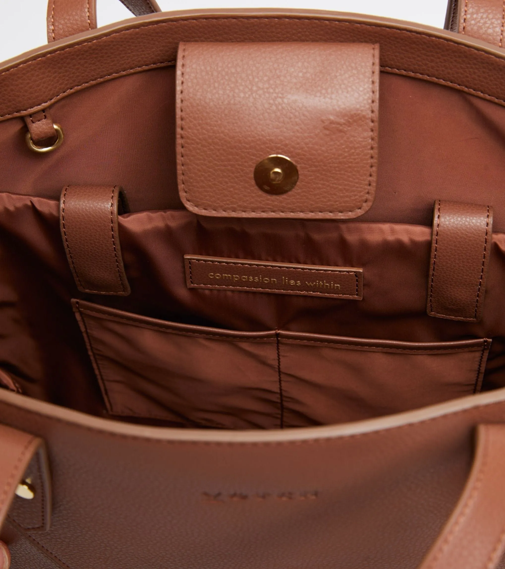 Honor Vegan Bio-Based Bamboo Leather Tote Bag | Brown
