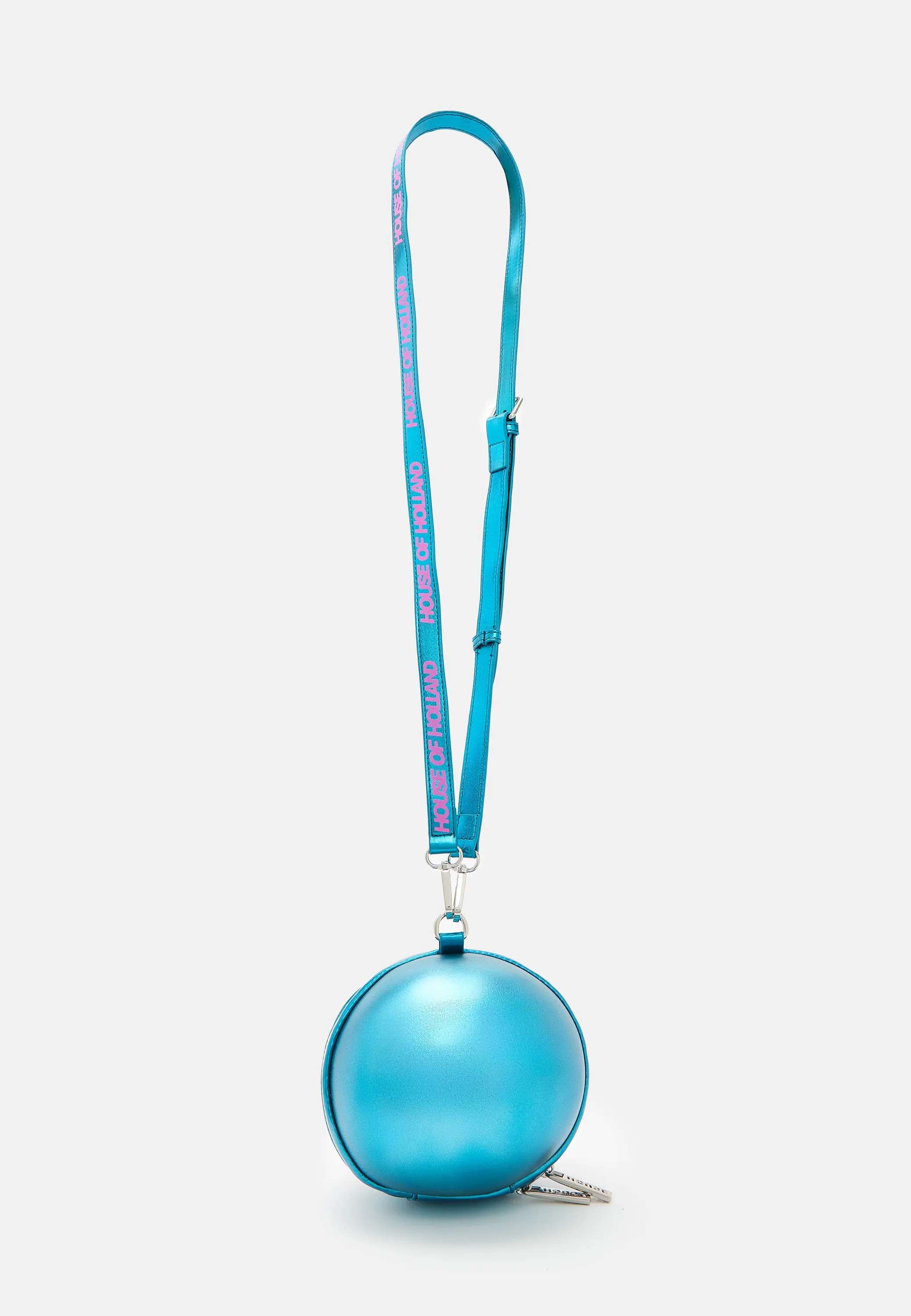 House of Holland Blue Metallic Sphere Crossbody Bag