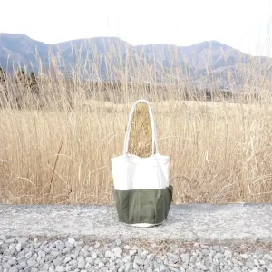 Incense Harbour Tool Tote Bag - White/Olive