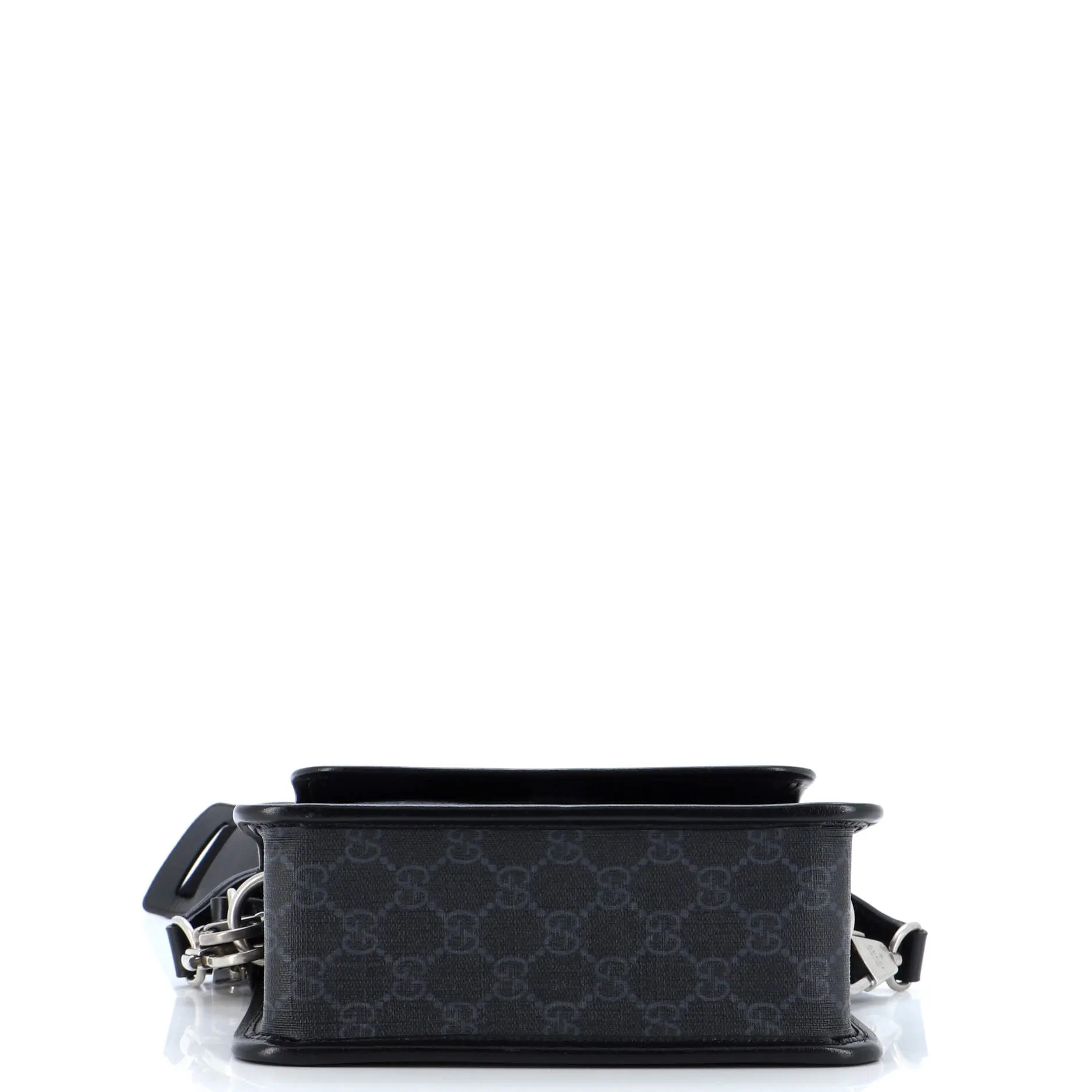 Interlocking G Patch Wristlet Flap Messenger Bag GG Coated Canvas Small