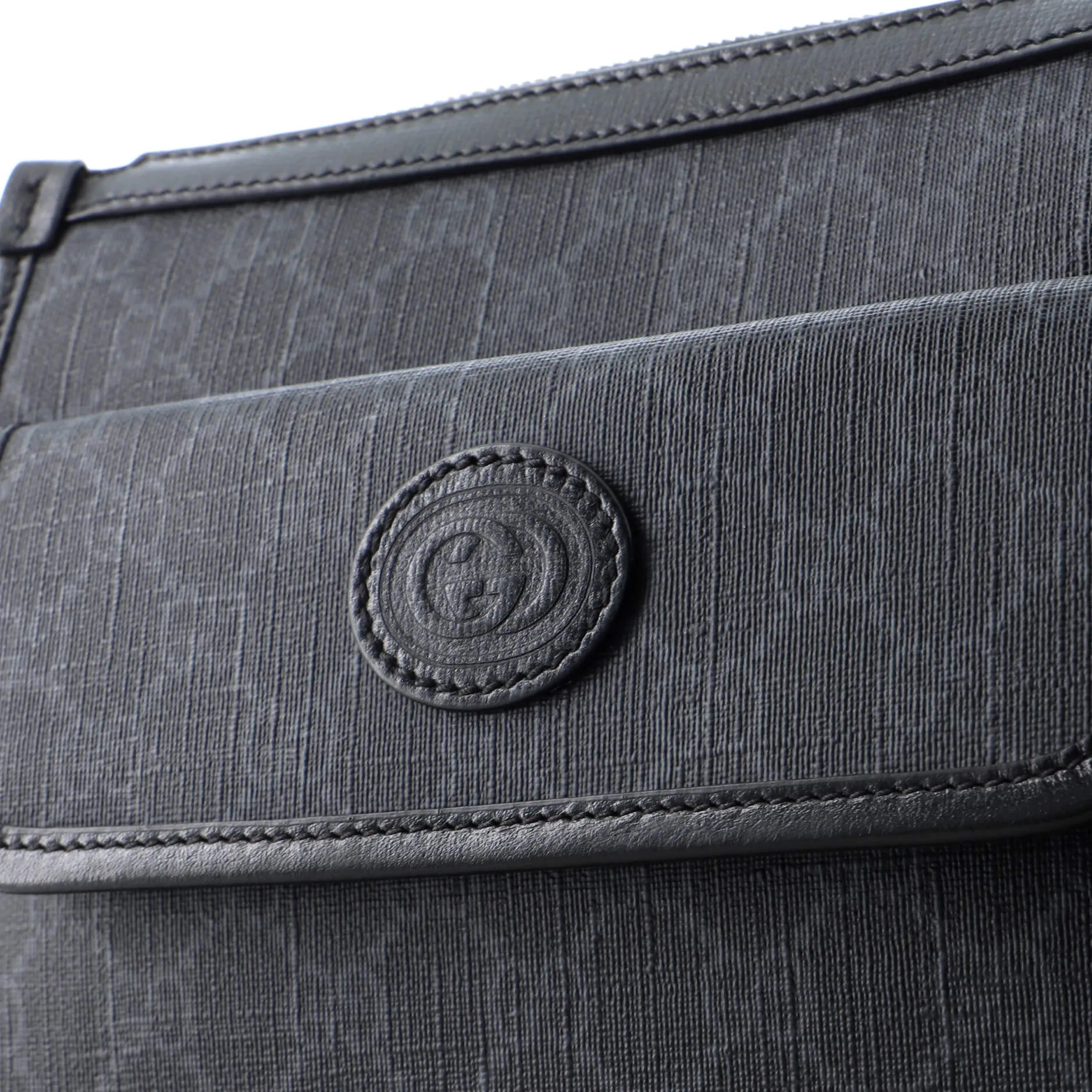 Interlocking G Patch Wristlet Flap Messenger Bag GG Coated Canvas Small
