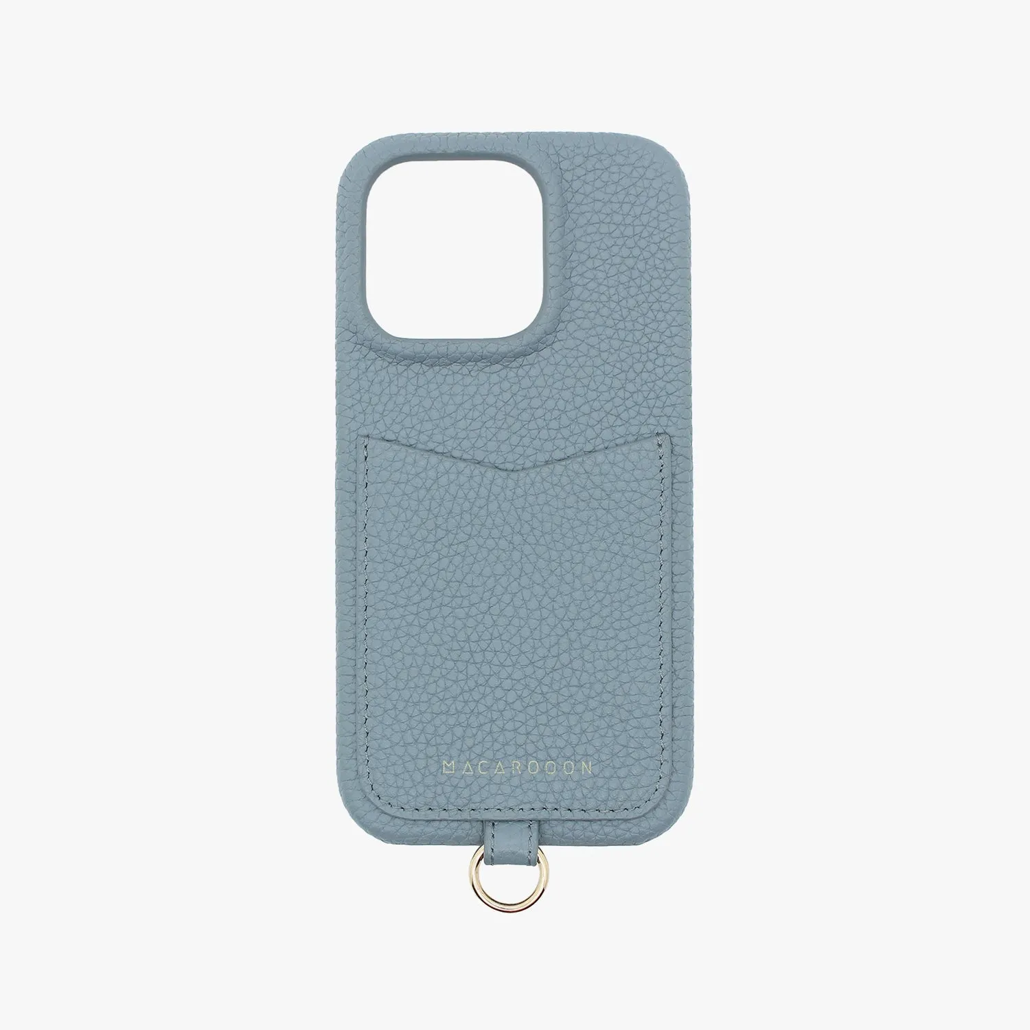iPhone 15 Pro Max Leather Sling Card Case with Crossbody Leather Strap