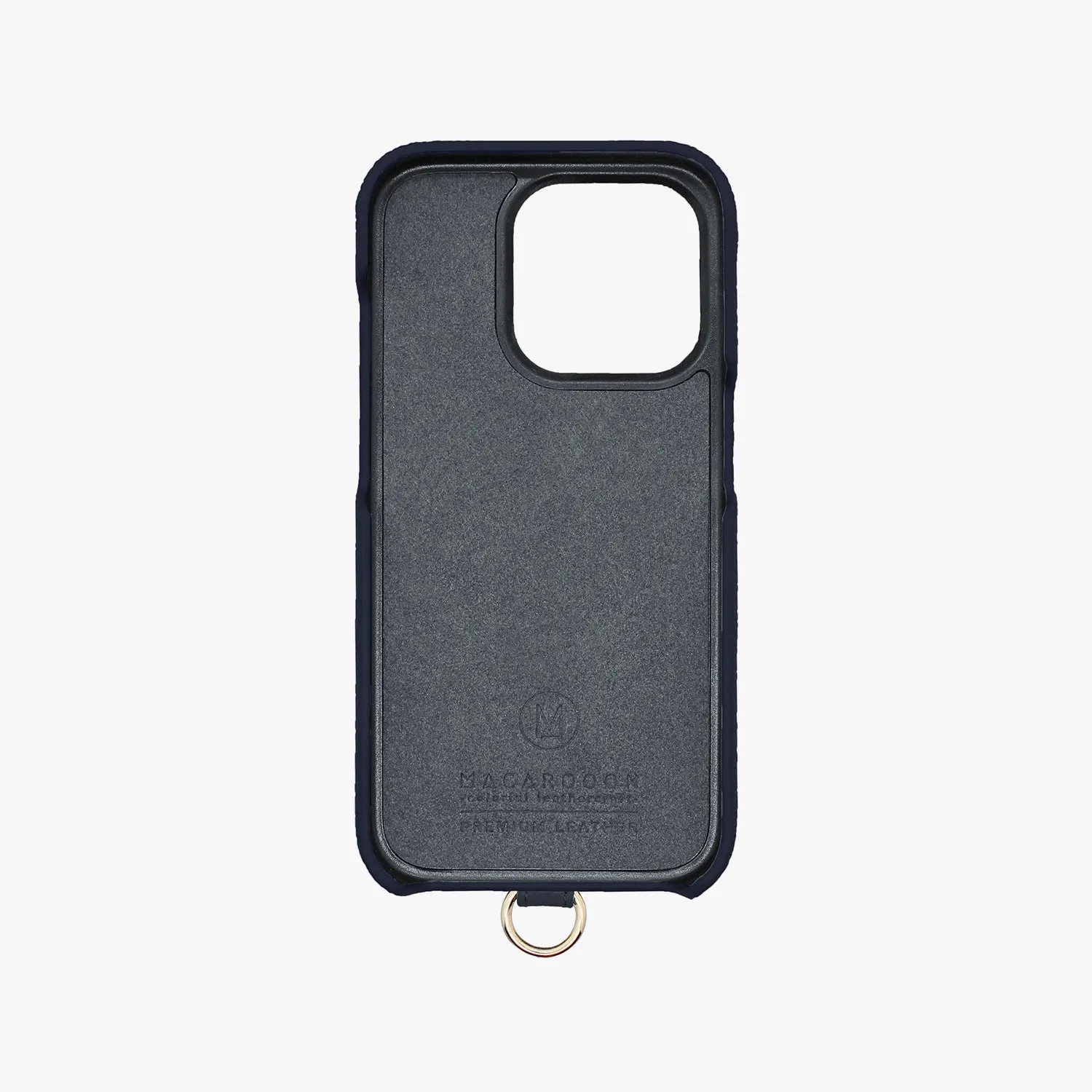 iPhone 15 Pro Max Leather Sling Card Case with Crossbody Leather Strap