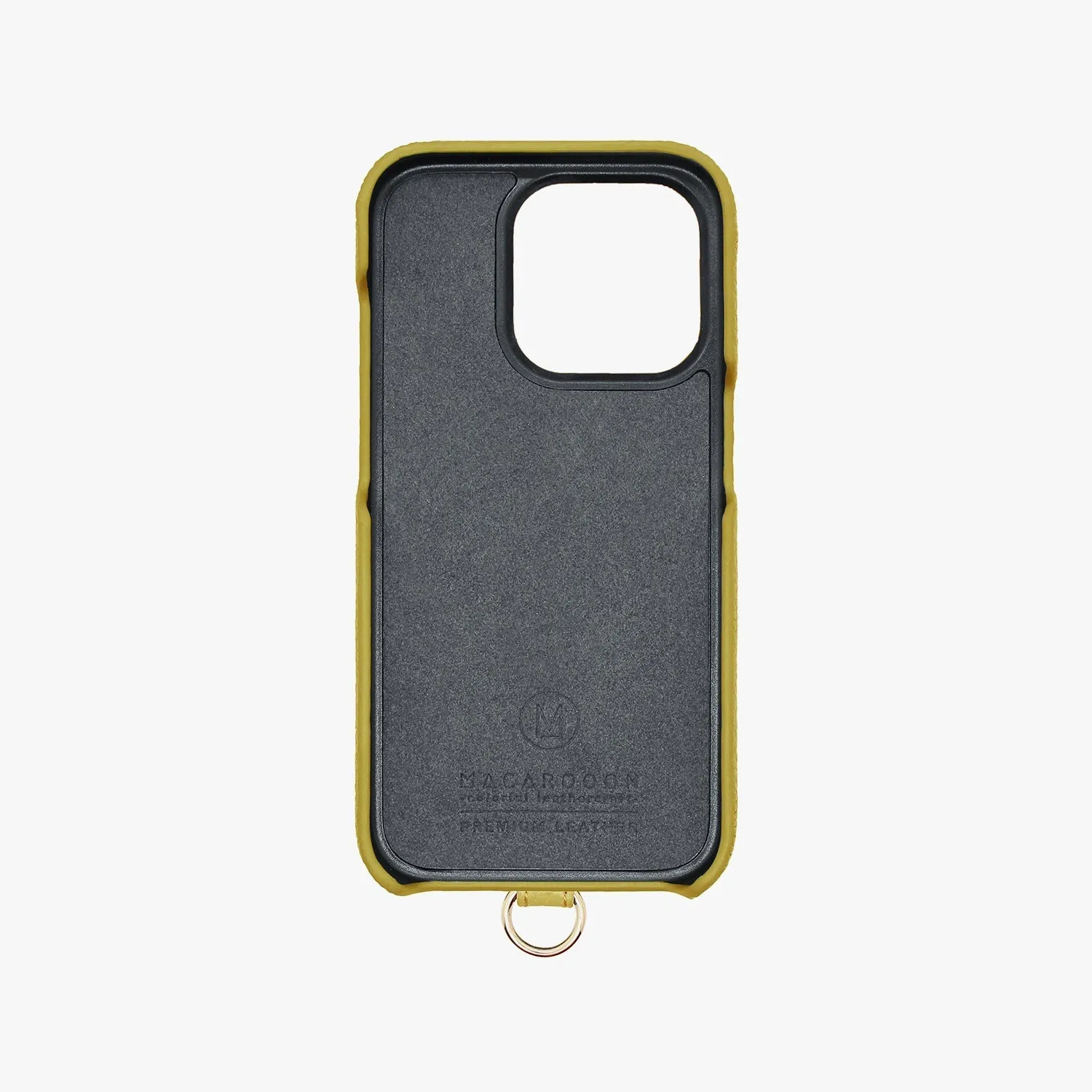 iPhone 15 Pro Max Leather Sling Card Case with Crossbody Leather Strap
