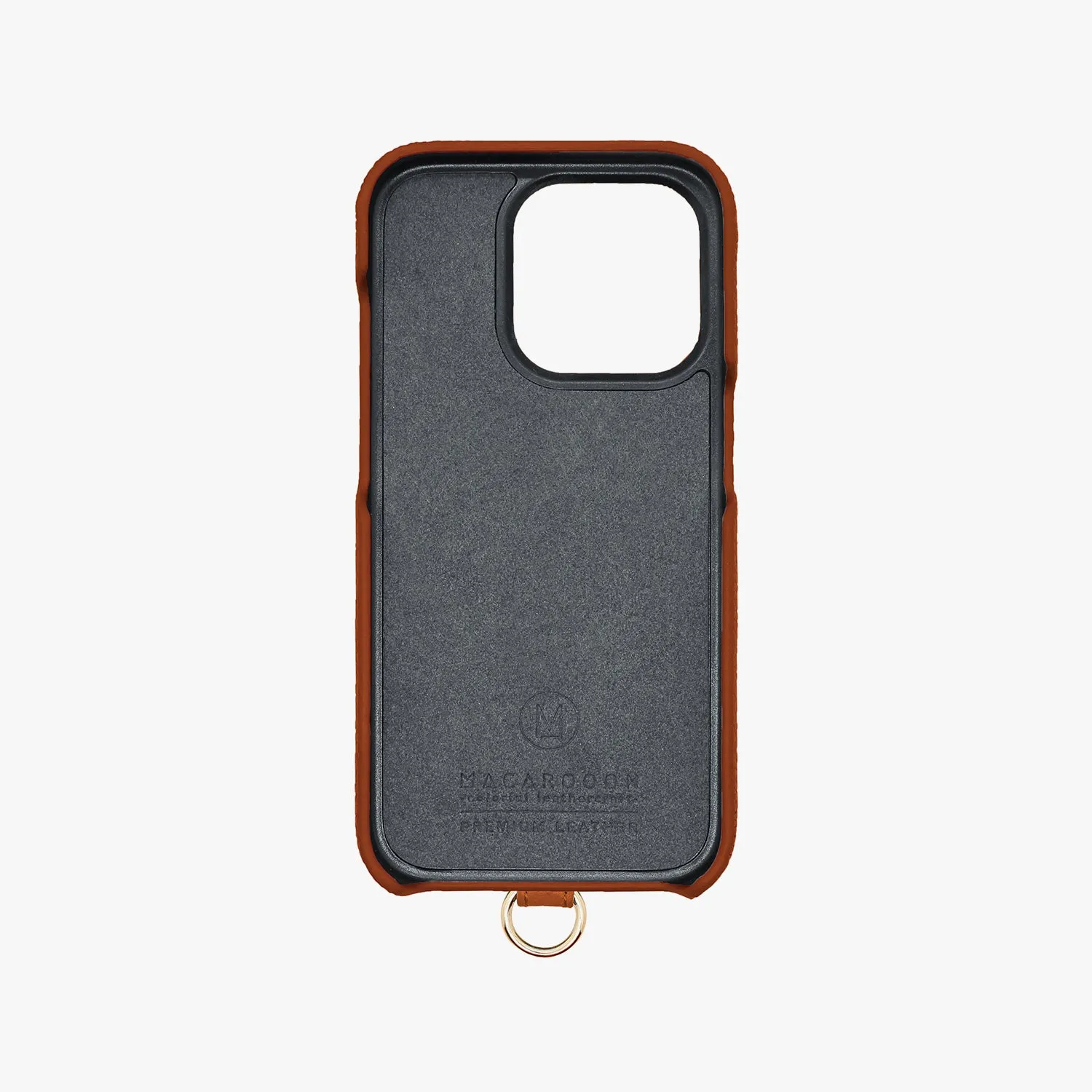 iPhone 15 Pro Max Leather Sling Card Case with Crossbody Leather Strap