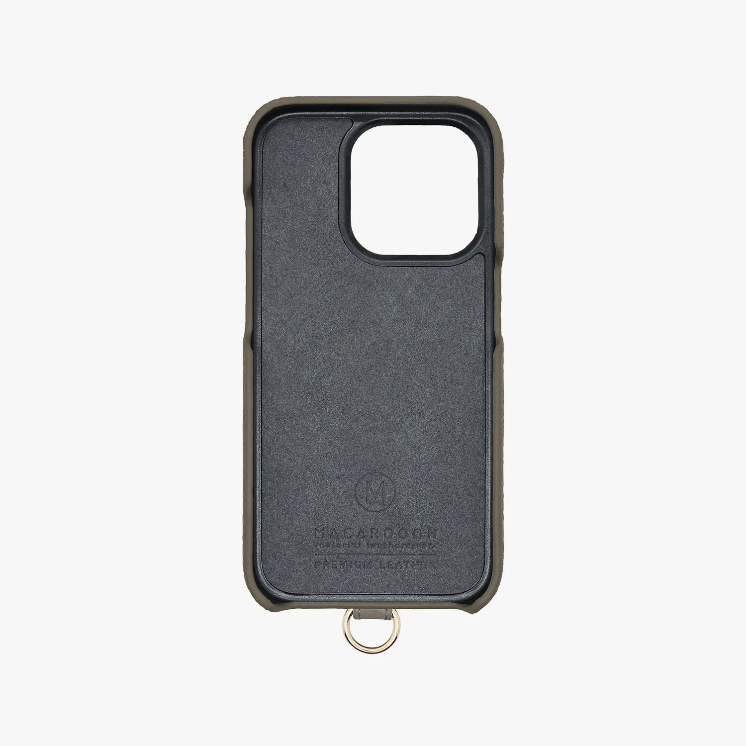 iPhone 15 Pro Max Leather Sling Card Case with Crossbody Leather Strap