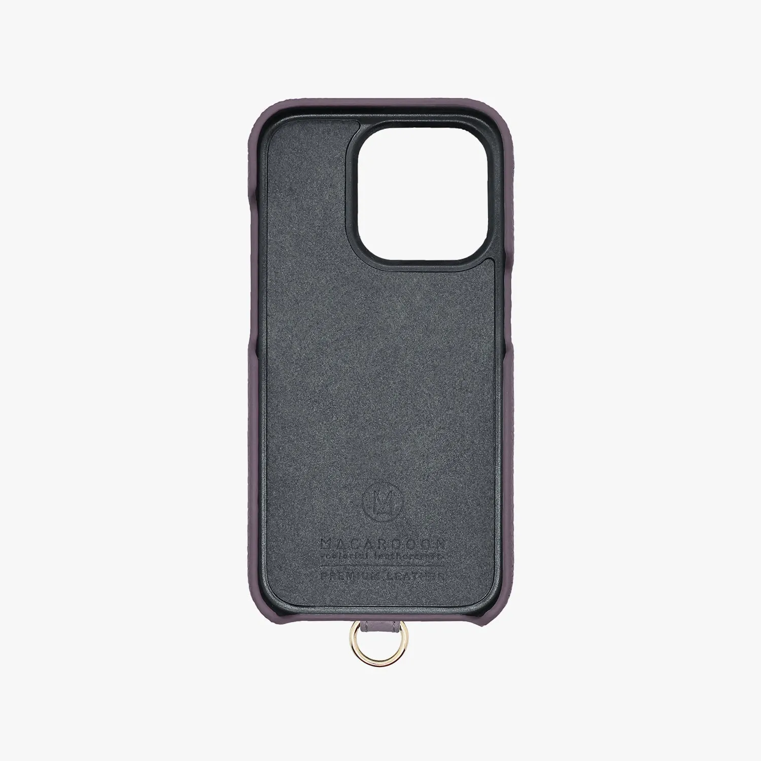 iPhone 15 Pro Max Leather Sling Card Case with Crossbody Leather Strap