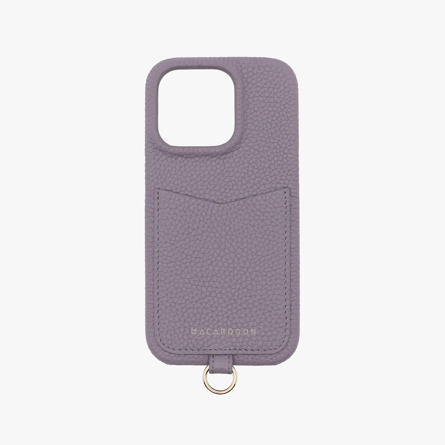 iPhone 15 Pro Max Leather Sling Card Case with Crossbody Leather Strap