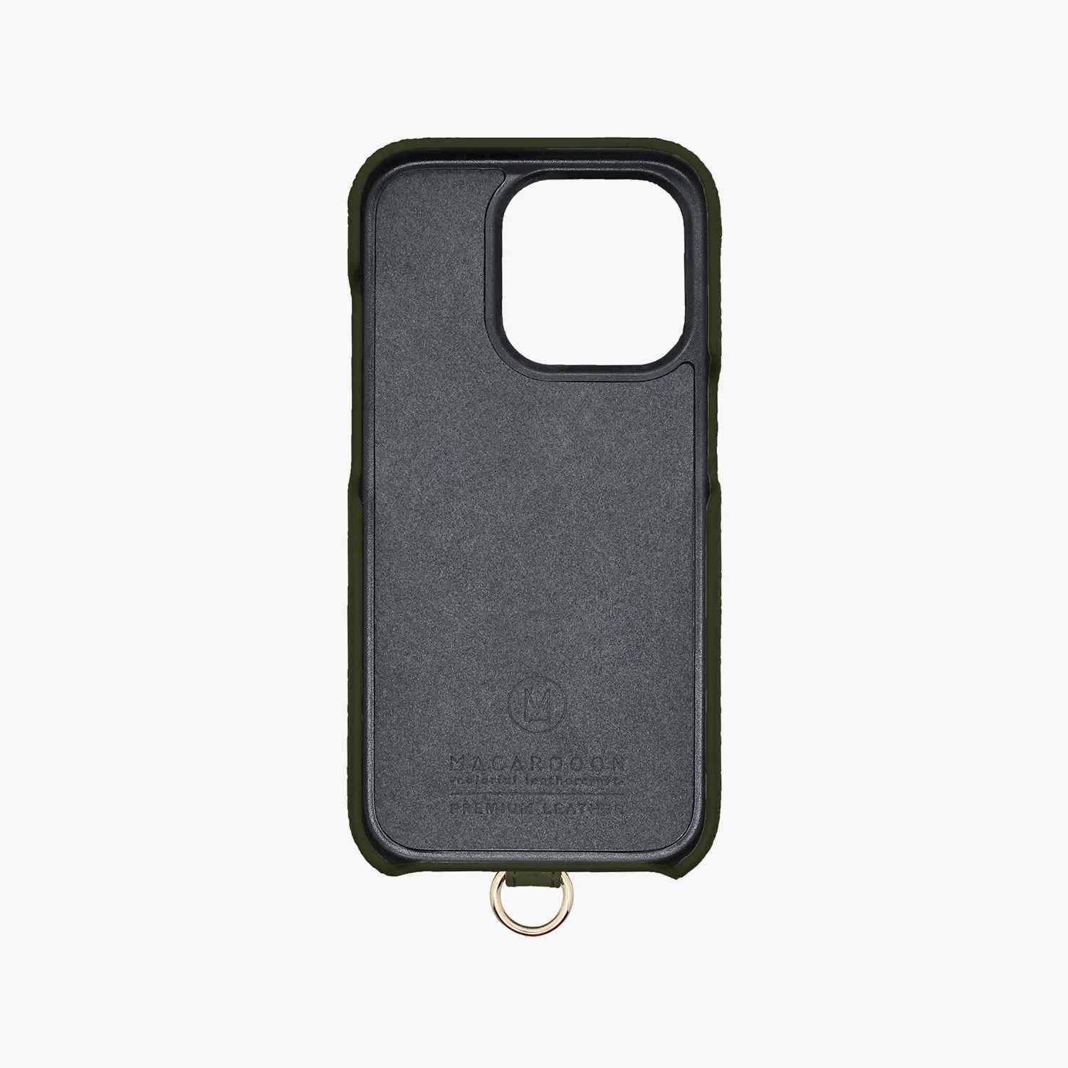 iPhone 15 Pro Max Leather Sling Card Case with Crossbody Leather Strap
