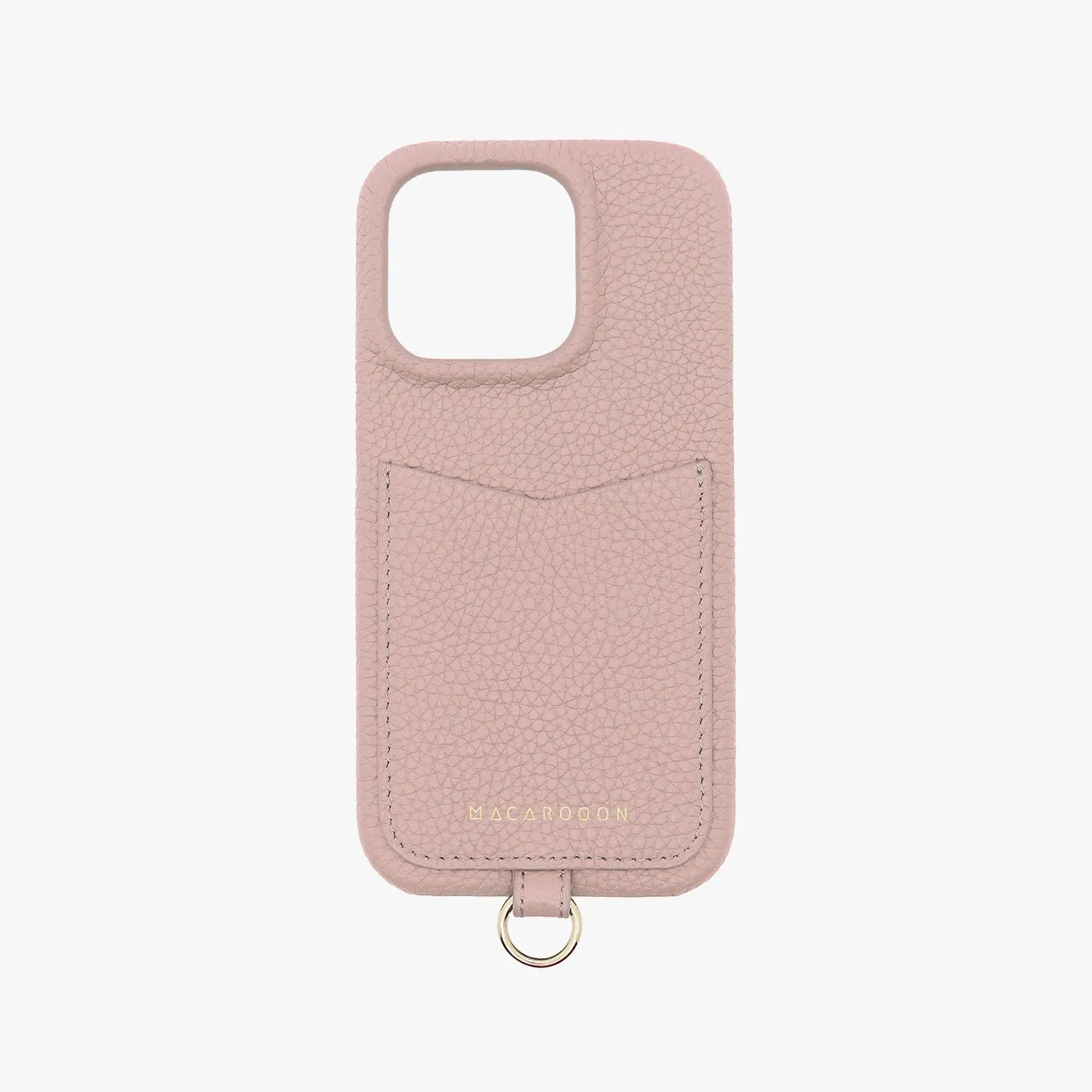 iPhone 15 Pro Max Leather Sling Card Case with Crossbody Leather Strap