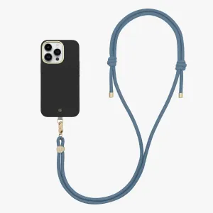 iPhone 16 Pro Max Leather MagSafe Case with Crossbody Rope Strap
