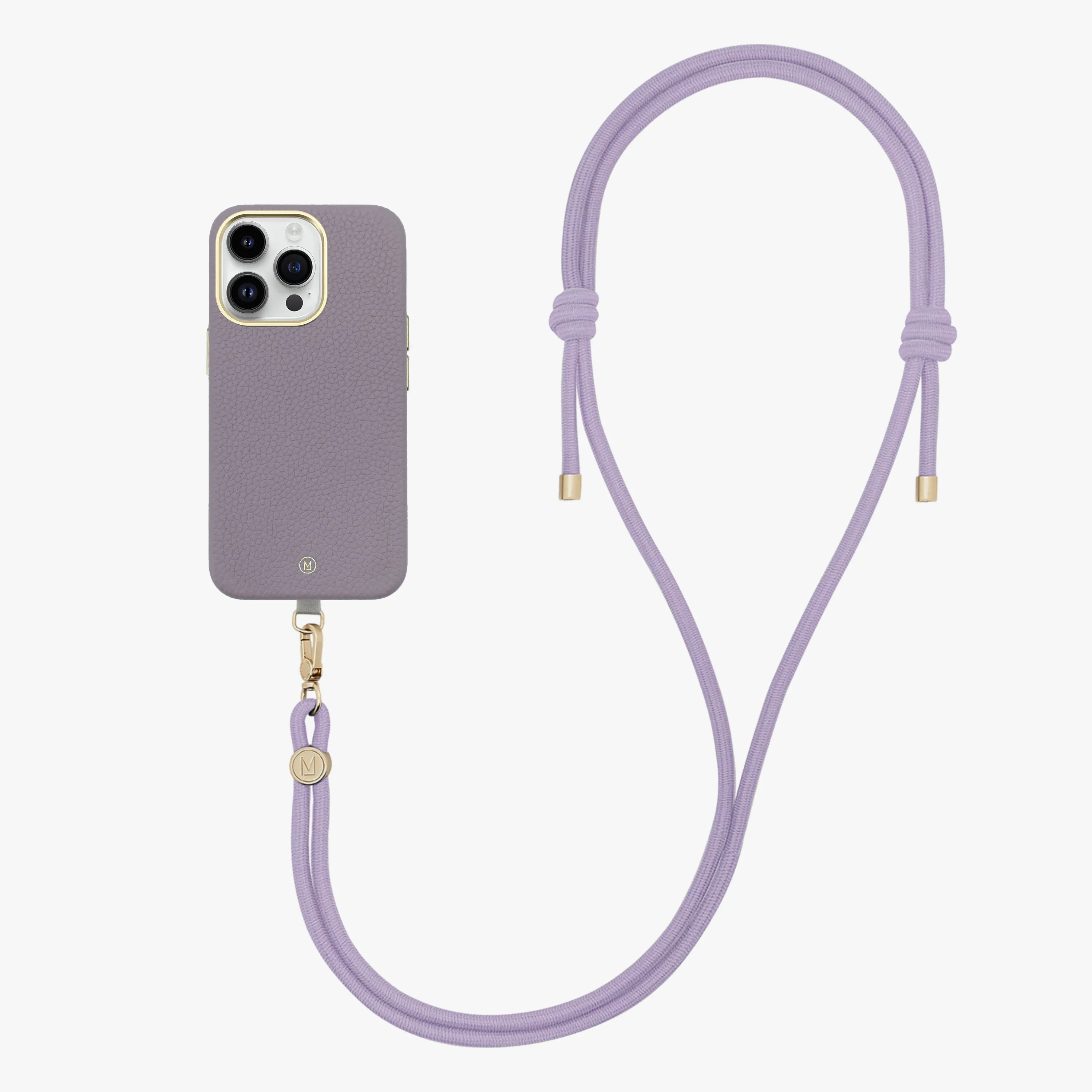 iPhone 16 Pro Max Leather MagSafe Case with Crossbody Rope Strap