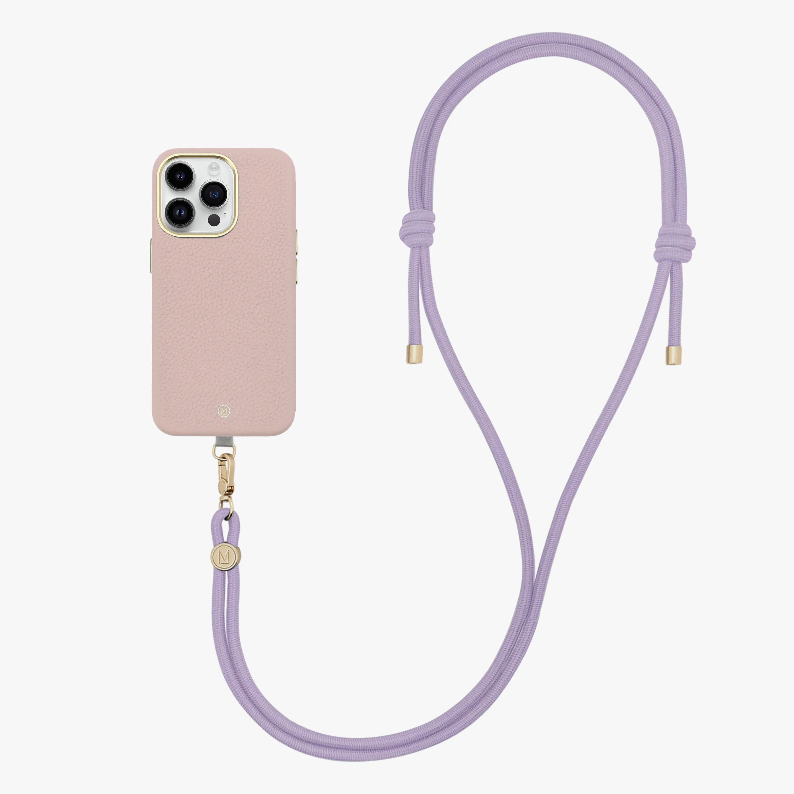 iPhone 16 Pro Max Leather MagSafe Case with Crossbody Rope Strap