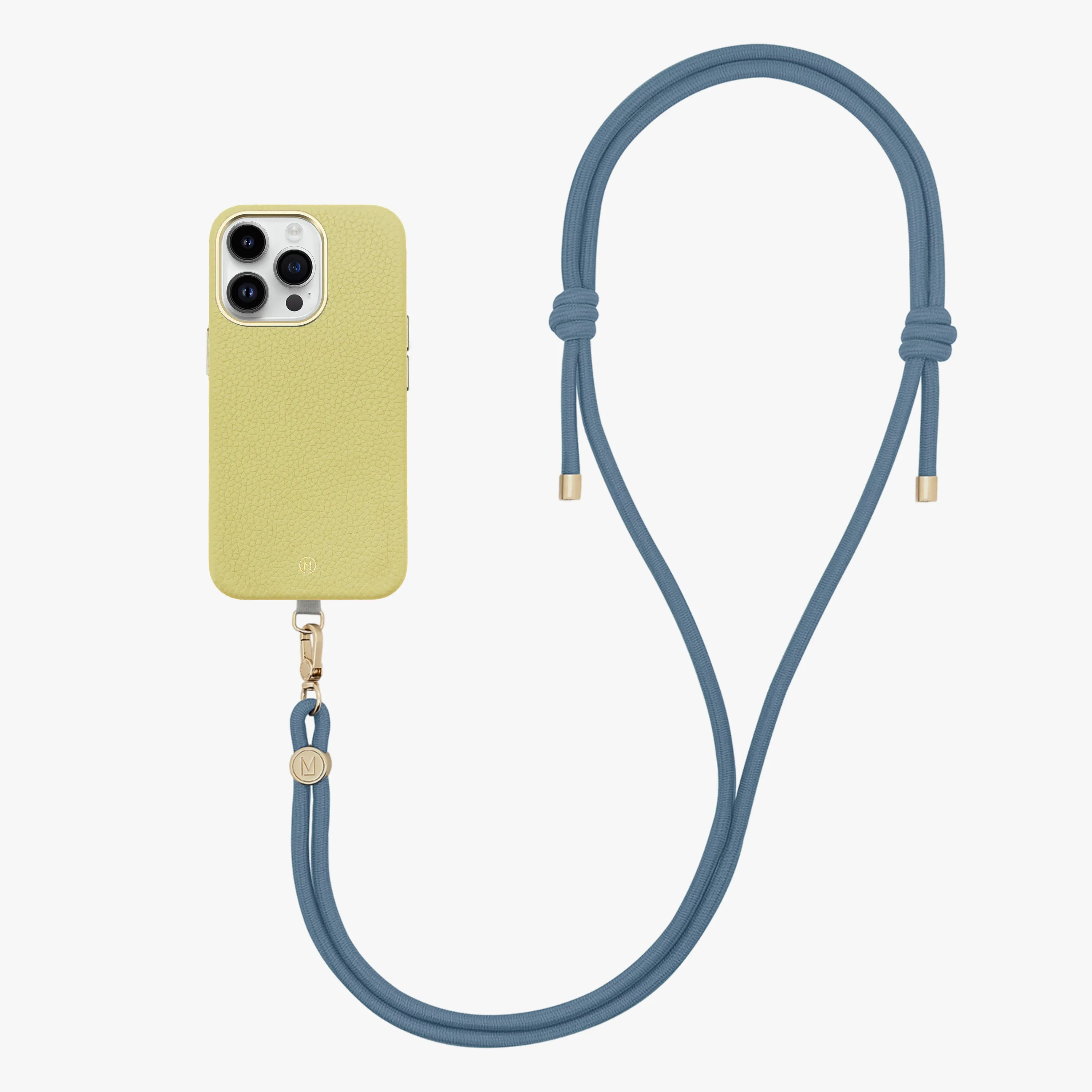 iPhone 16 Pro Max Leather MagSafe Case with Crossbody Rope Strap