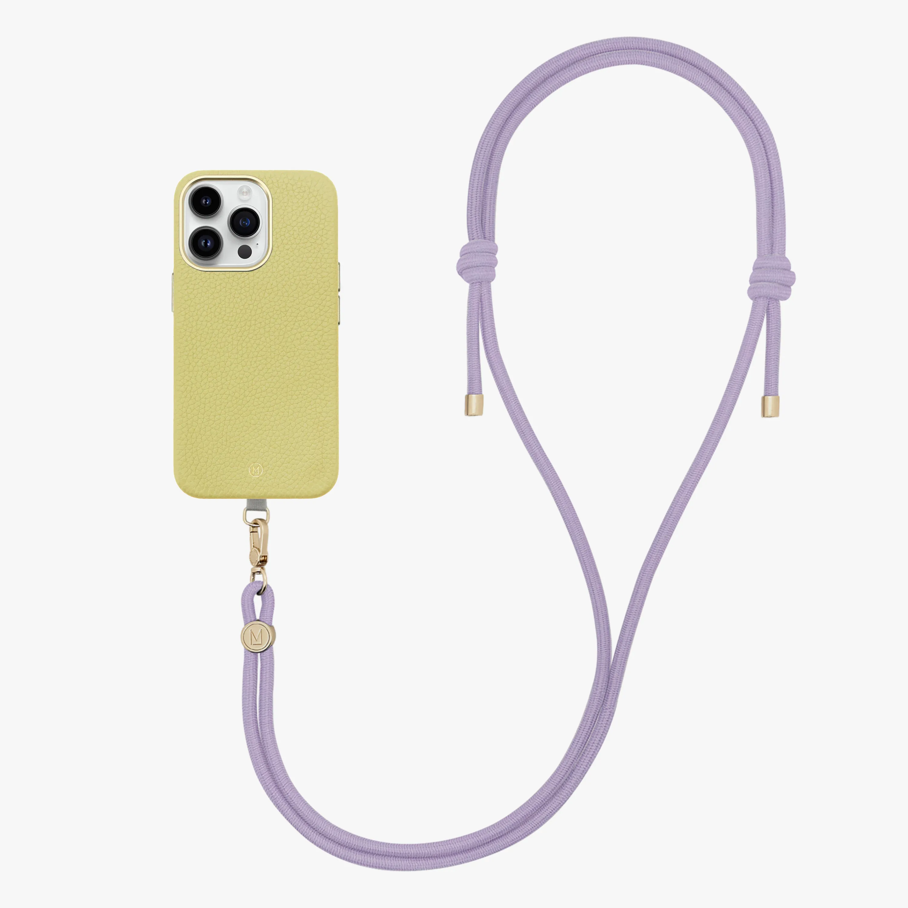 iPhone 16 Pro Max Leather MagSafe Case with Crossbody Rope Strap
